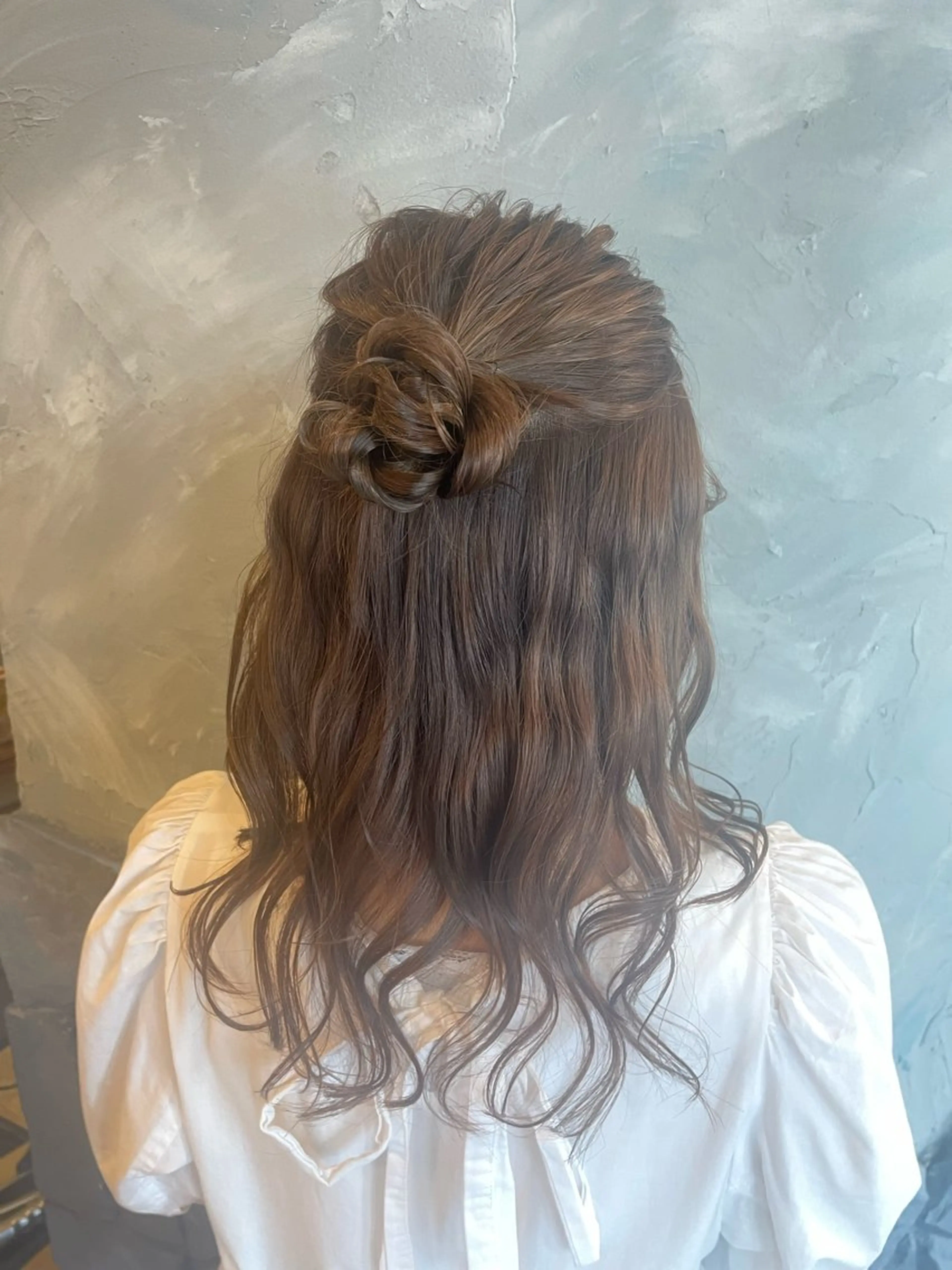 ヘアアレンジ ハーフアップ hair  make echo所属・hair make echo滿木あい花のヘアスタイル