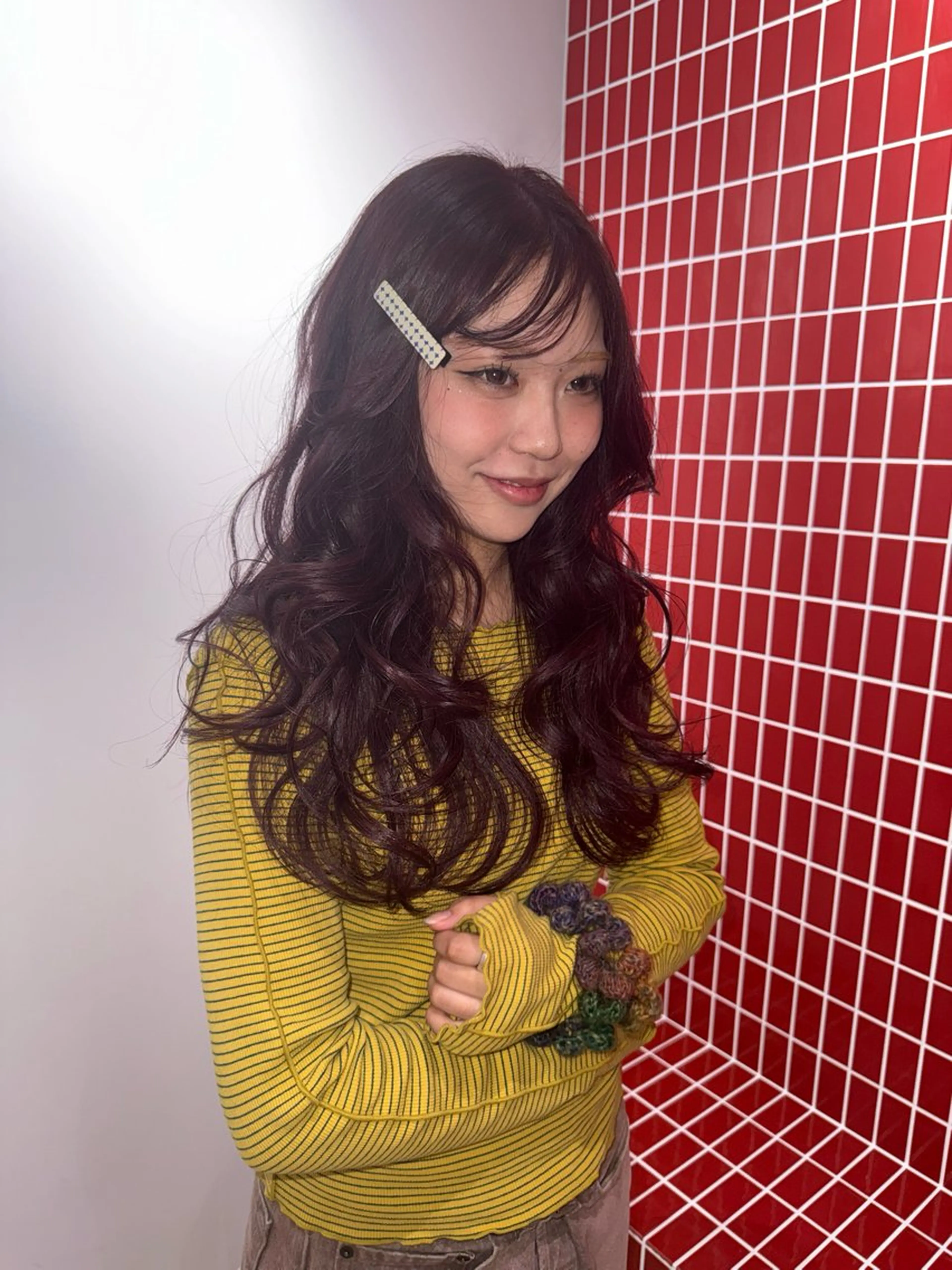 ロング ピンクラベンダー LA KING KYOTO所属・ブリーチカラー yuraraのヘアスタイル