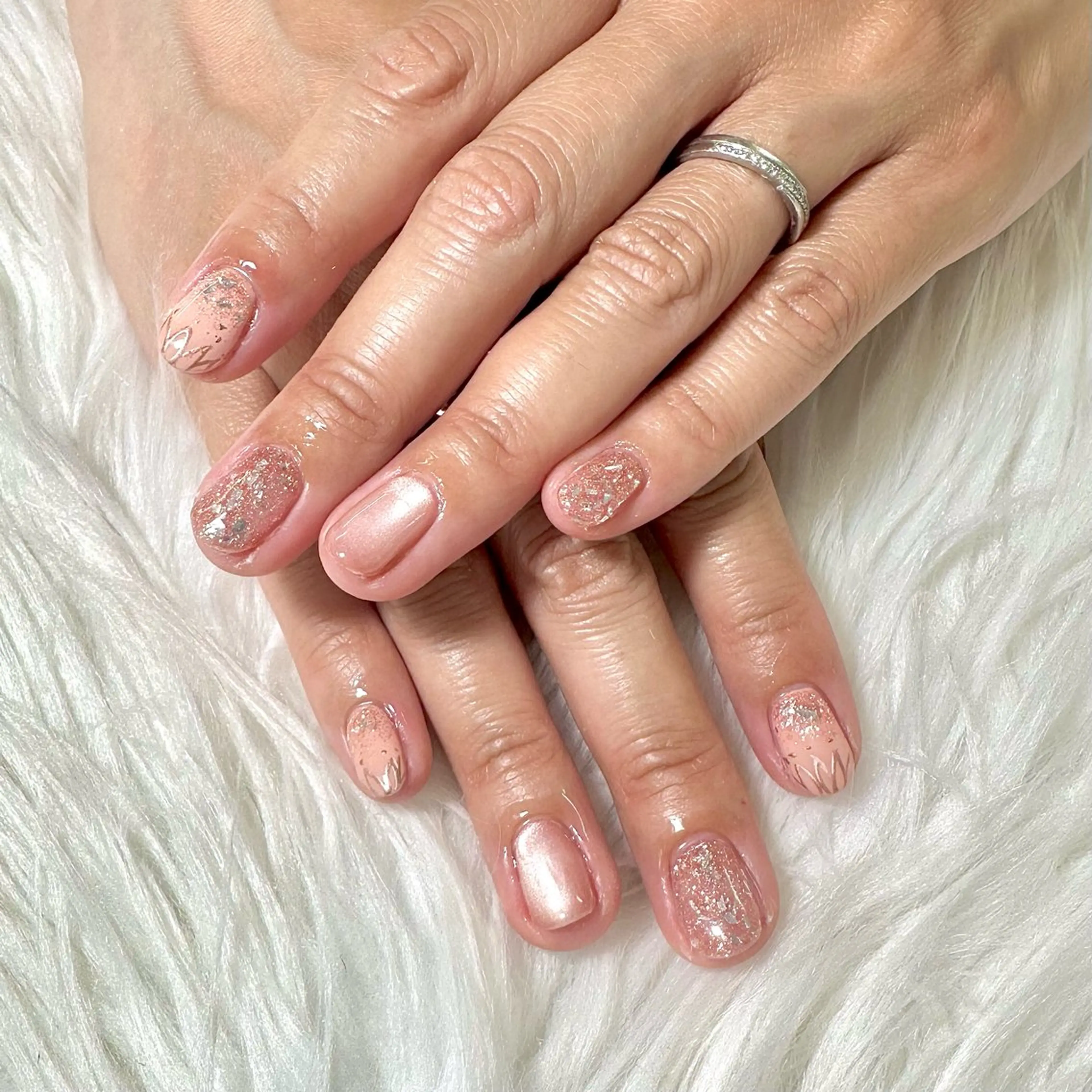 ネイル マグネットネイル ハンドネイル Heartnail Hino Reinaのネイルデザイン