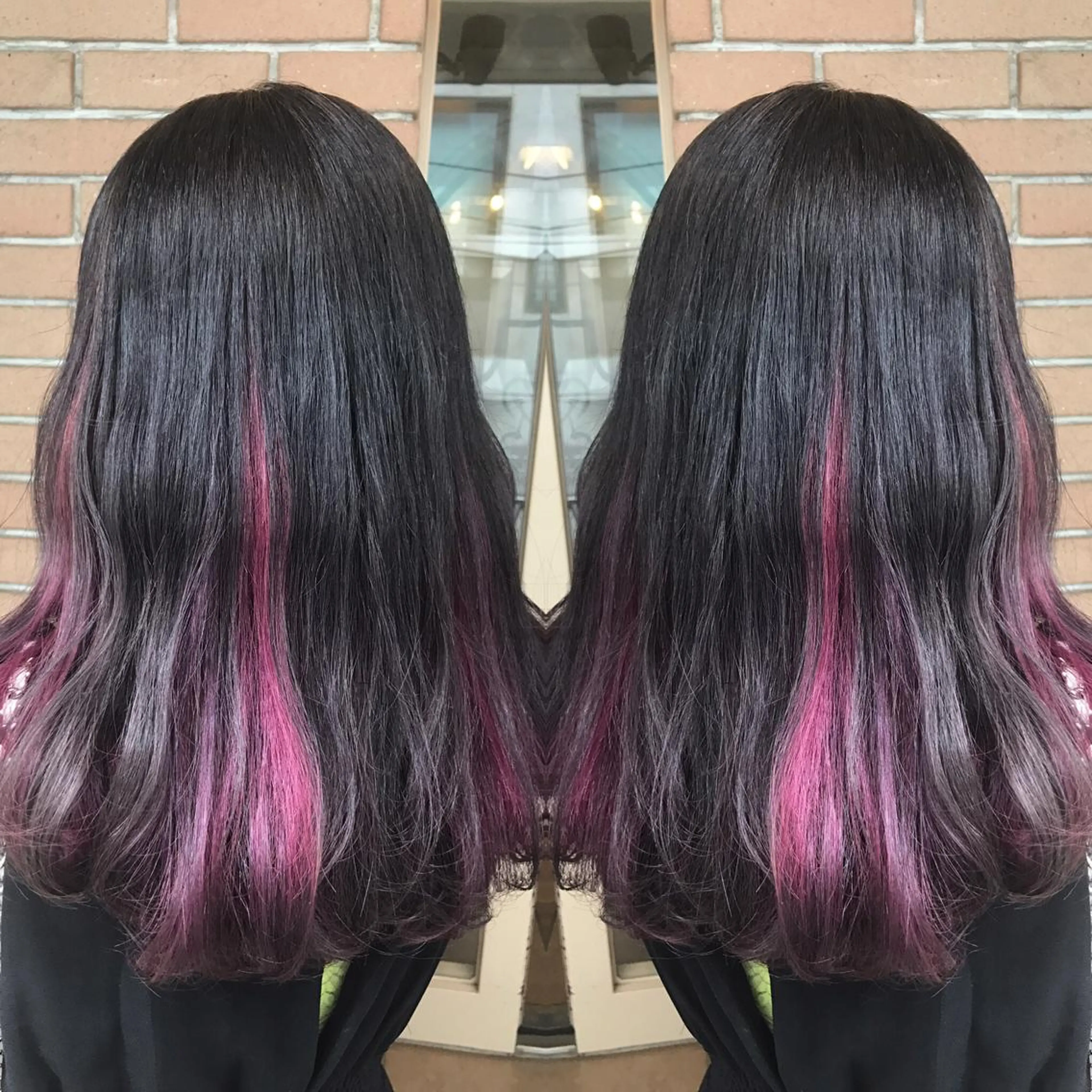 セミロング カラー パーマ ヘアアレンジ メンズ キッズ ネイル マツエク・マツパ メンズインナーカラー ダブルカラー インナーカラー サロンドミルク 原宿のヘアスタイル