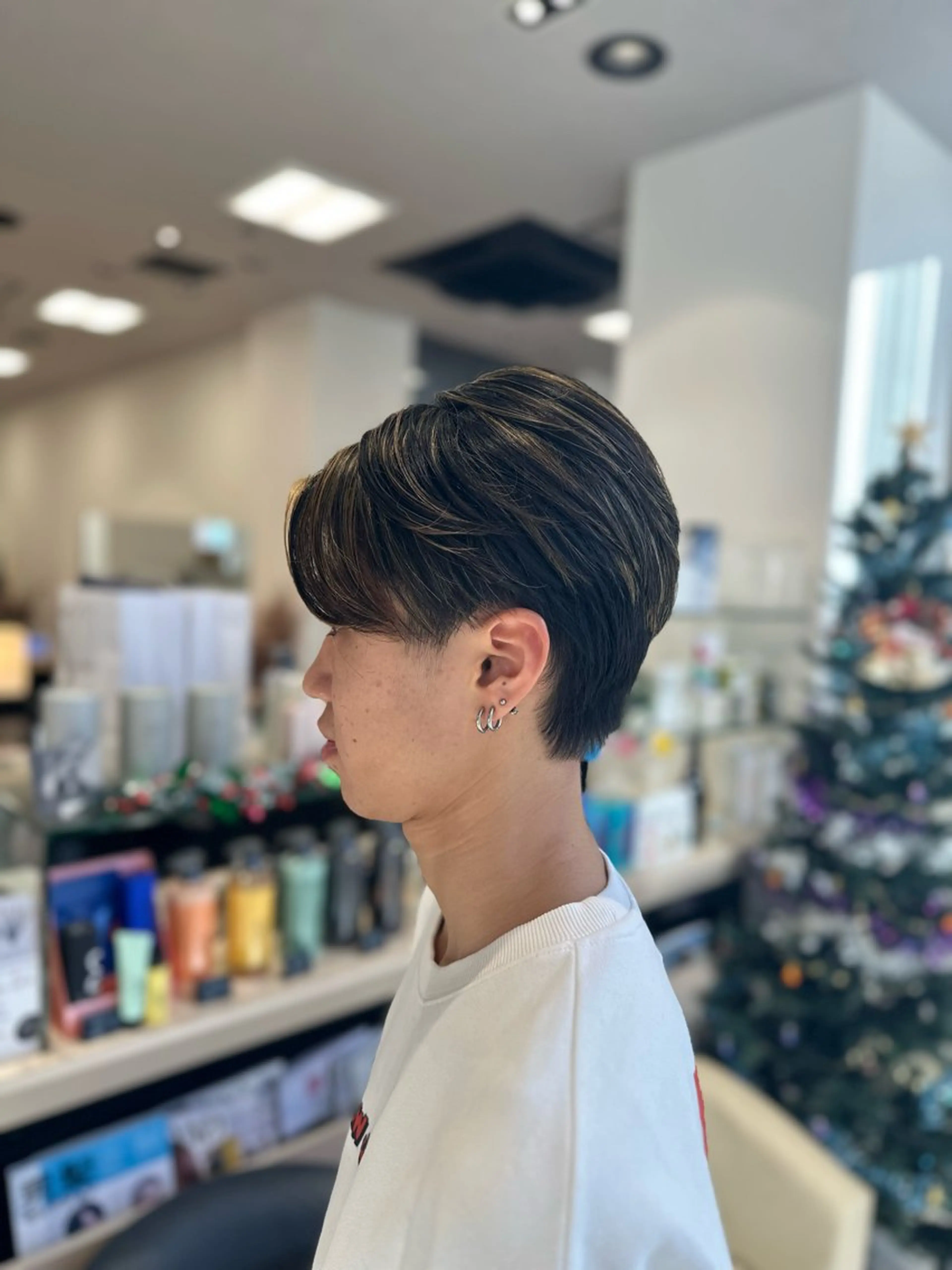 カラー メンズ メンズハイライト ハイライトカラー ヘアカラー トリートメント クロスパーマ/うる艶 カラー/Kurumiのヘアスタイル