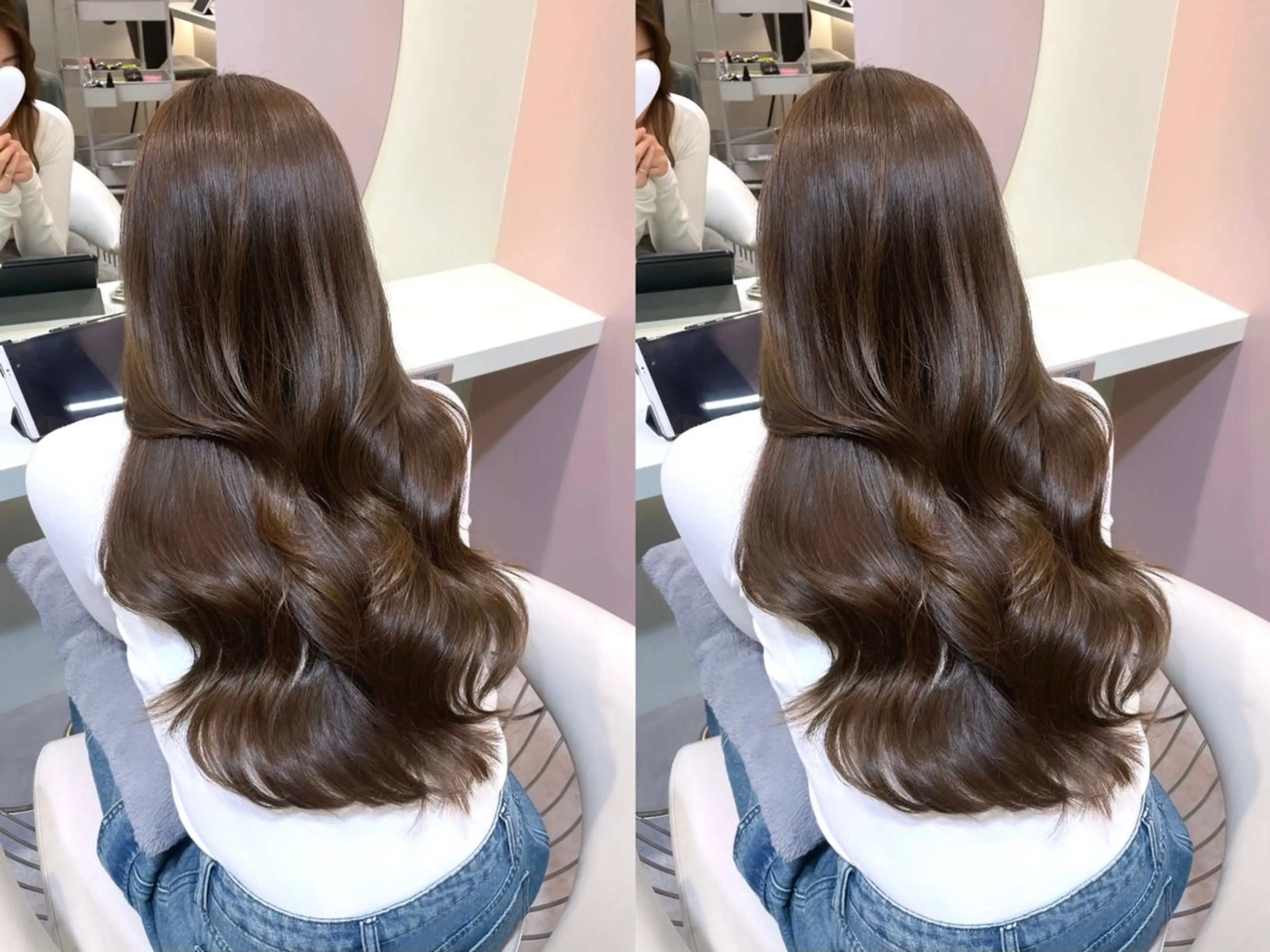 ロング カラー カット ヘアカラー トリートメント 美髪矯正 ブリーチな しダブル🍒❤ゆうきのヘアスタイル