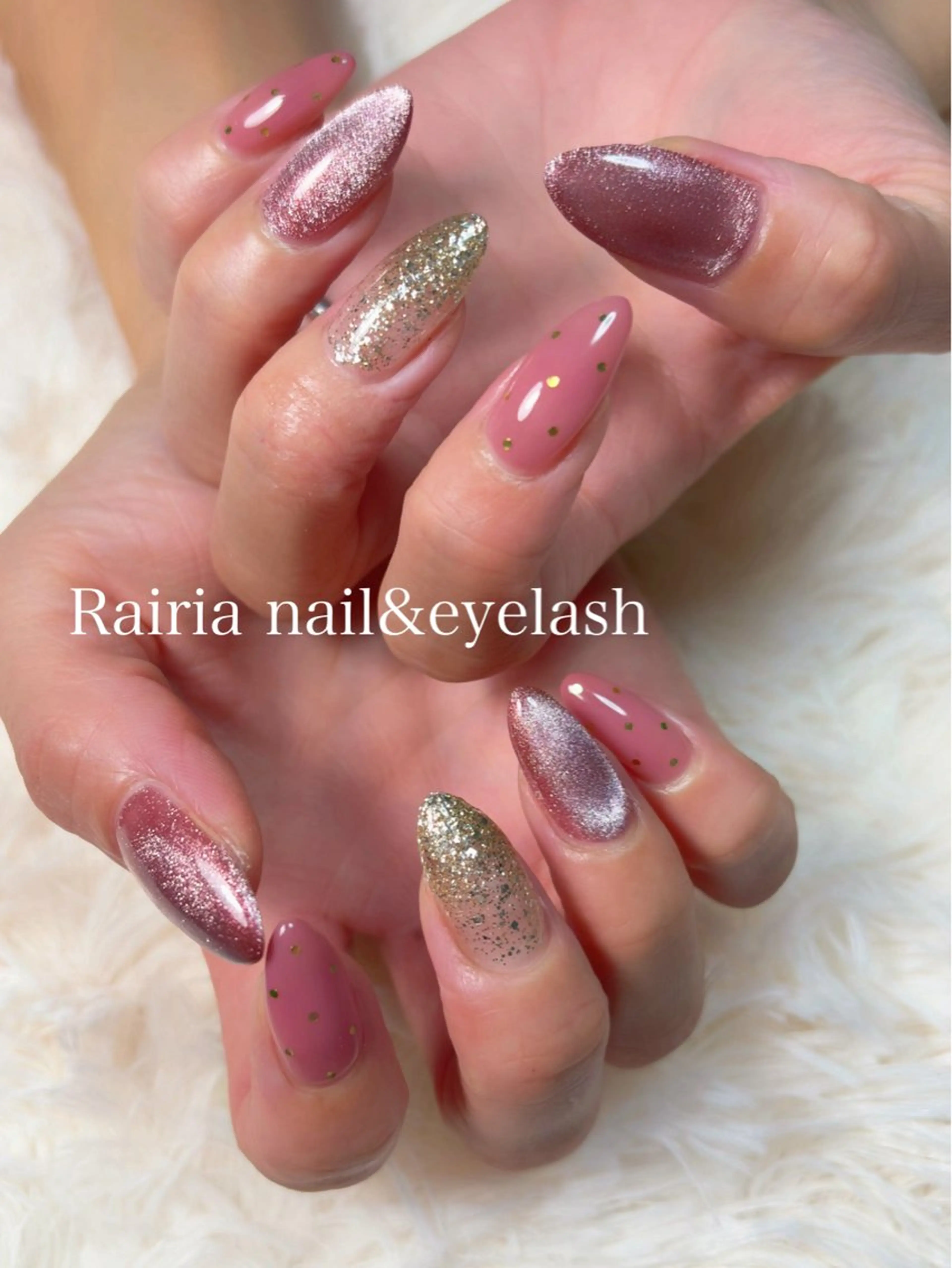 ミディアム ハンドネイル Rairia nail&eyelash  船堀店所属・Rairianail 船堀店のネイルデザイン