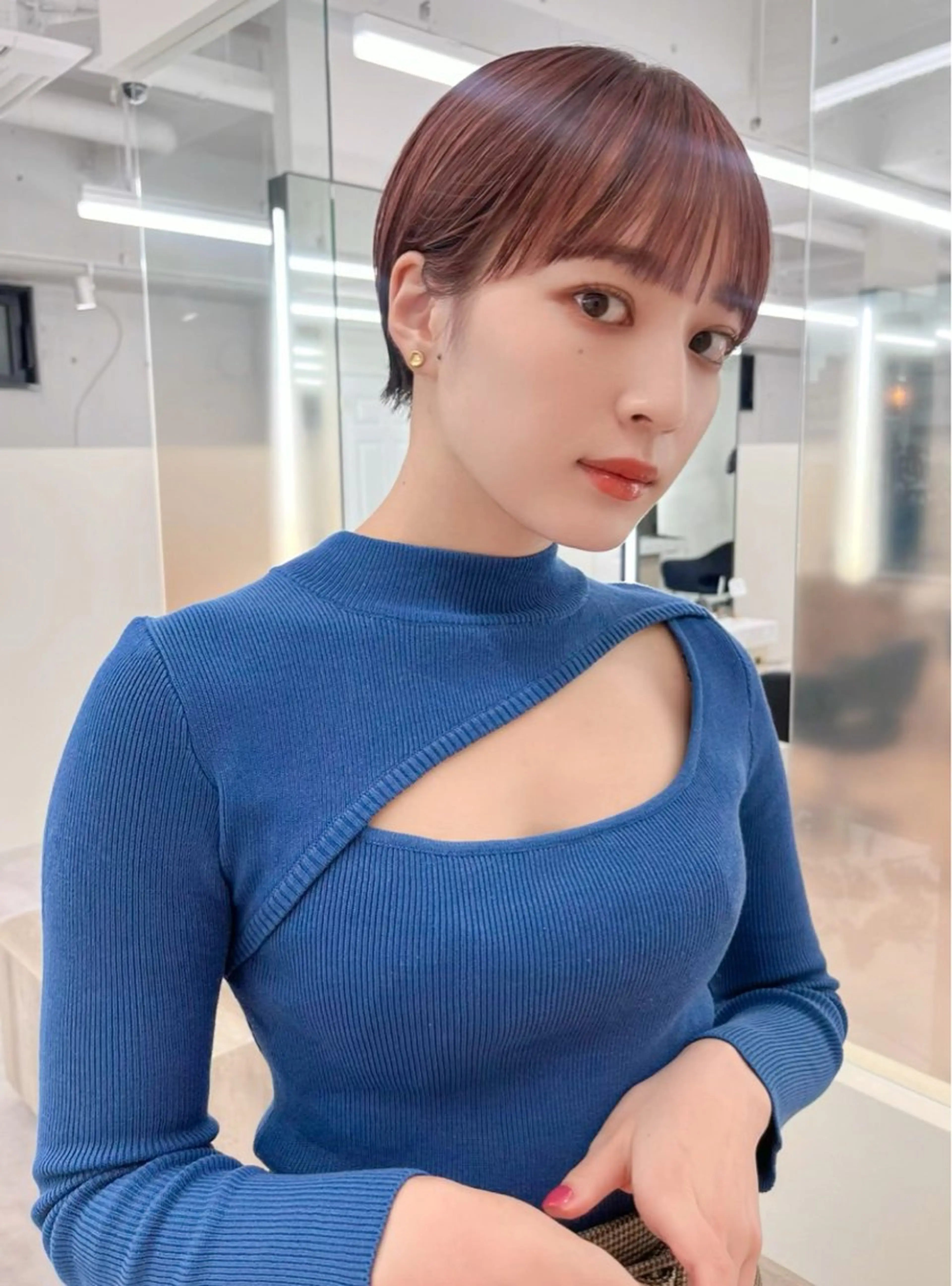 ショート カラー 丸みショート ショートヘア トリートメント ショートヘア特化 岡安優太のヘアスタイル