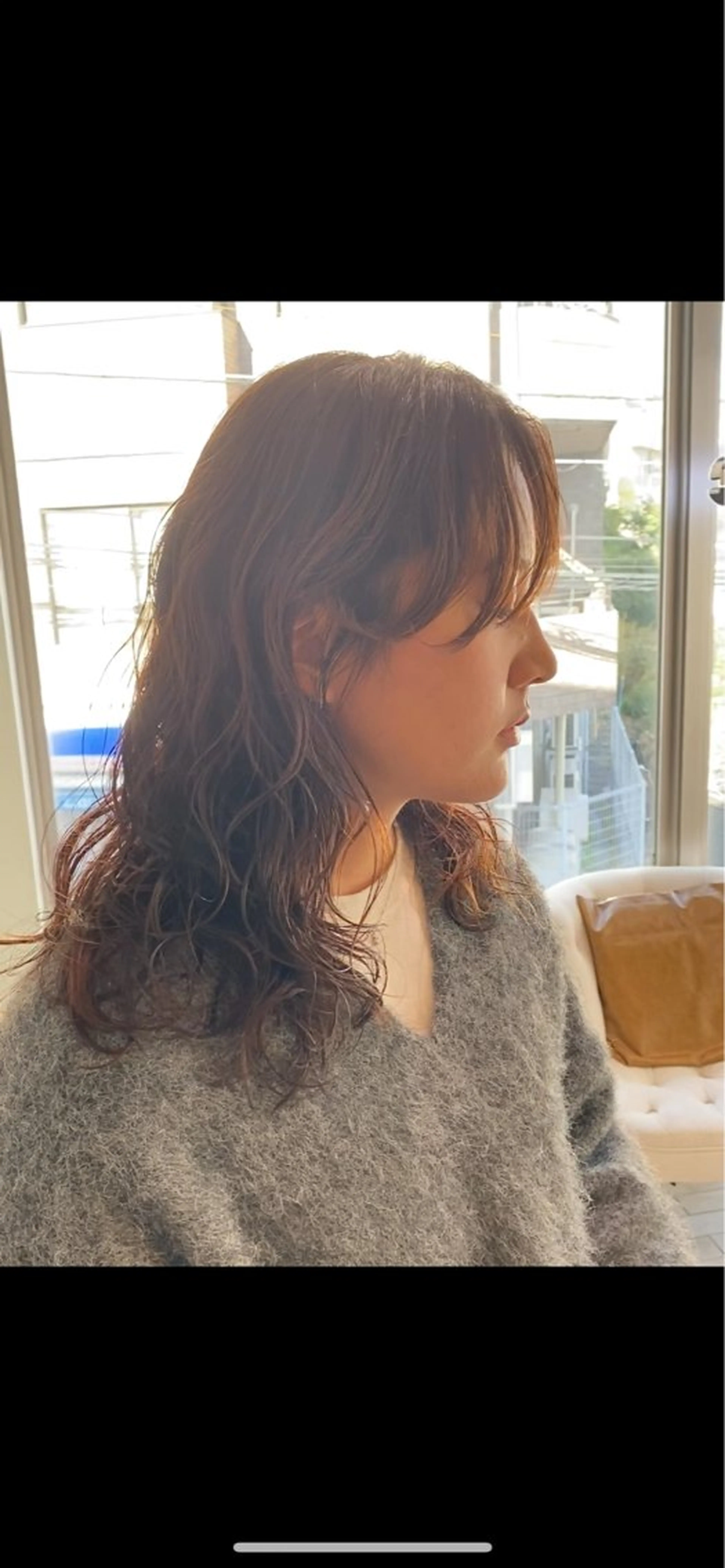 セミロング パーマ セミロングパーマ 神奈川大学最寄り白楽 三本松巧のヘアスタイル