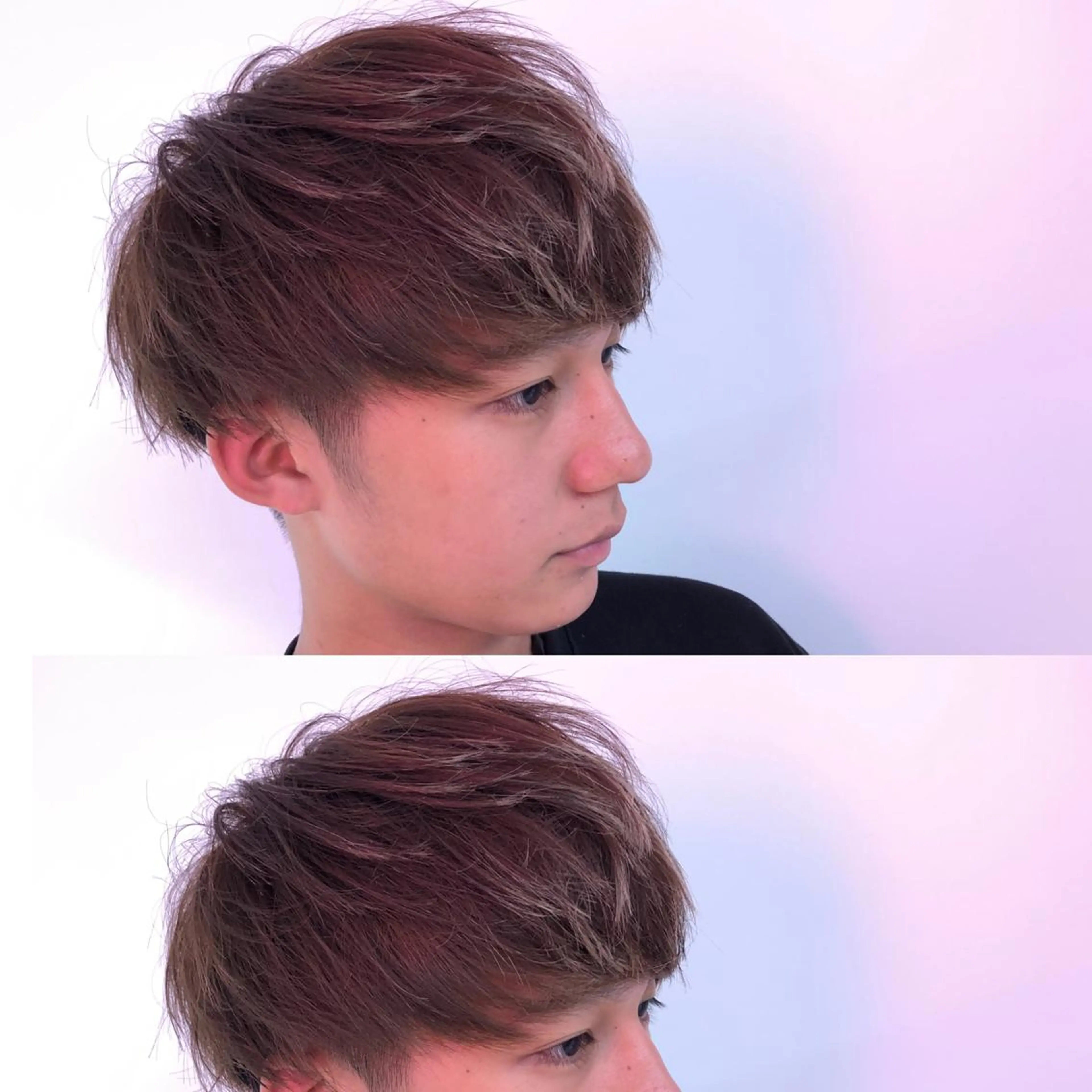 メンズ BABY 艶髪暗髪ヘア💖達人のヘアスタイル