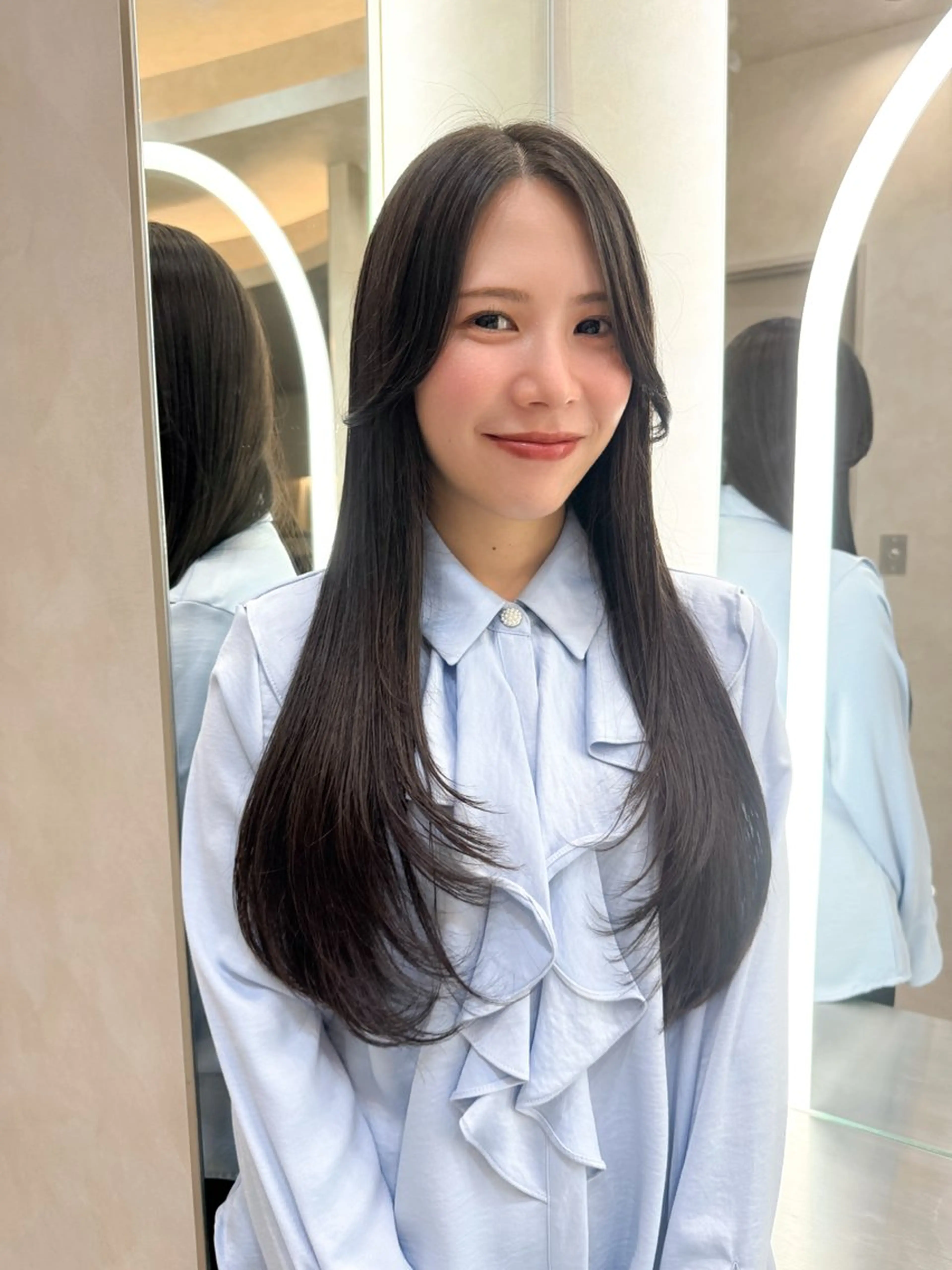 ロング レイヤーカット カット ヘアカラー トリートメント ボブ・韓国レイヤー・ くびれボブ・内藤康太のヘアスタイル