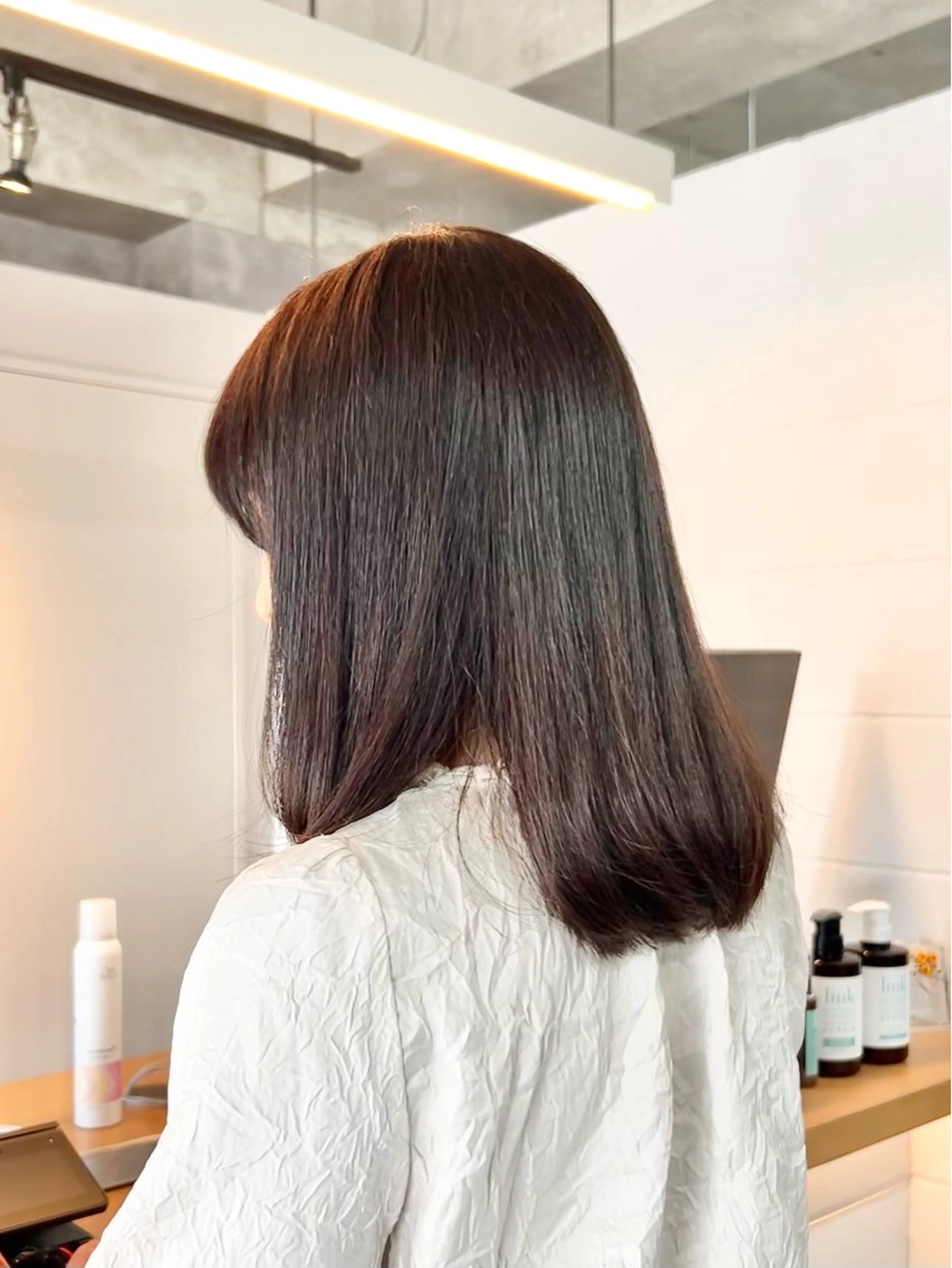 セミロング カラー トリートメント カット ヘアカラー トリートメント OAK溝の口 天使の輪👑YUKIのヘアスタイル