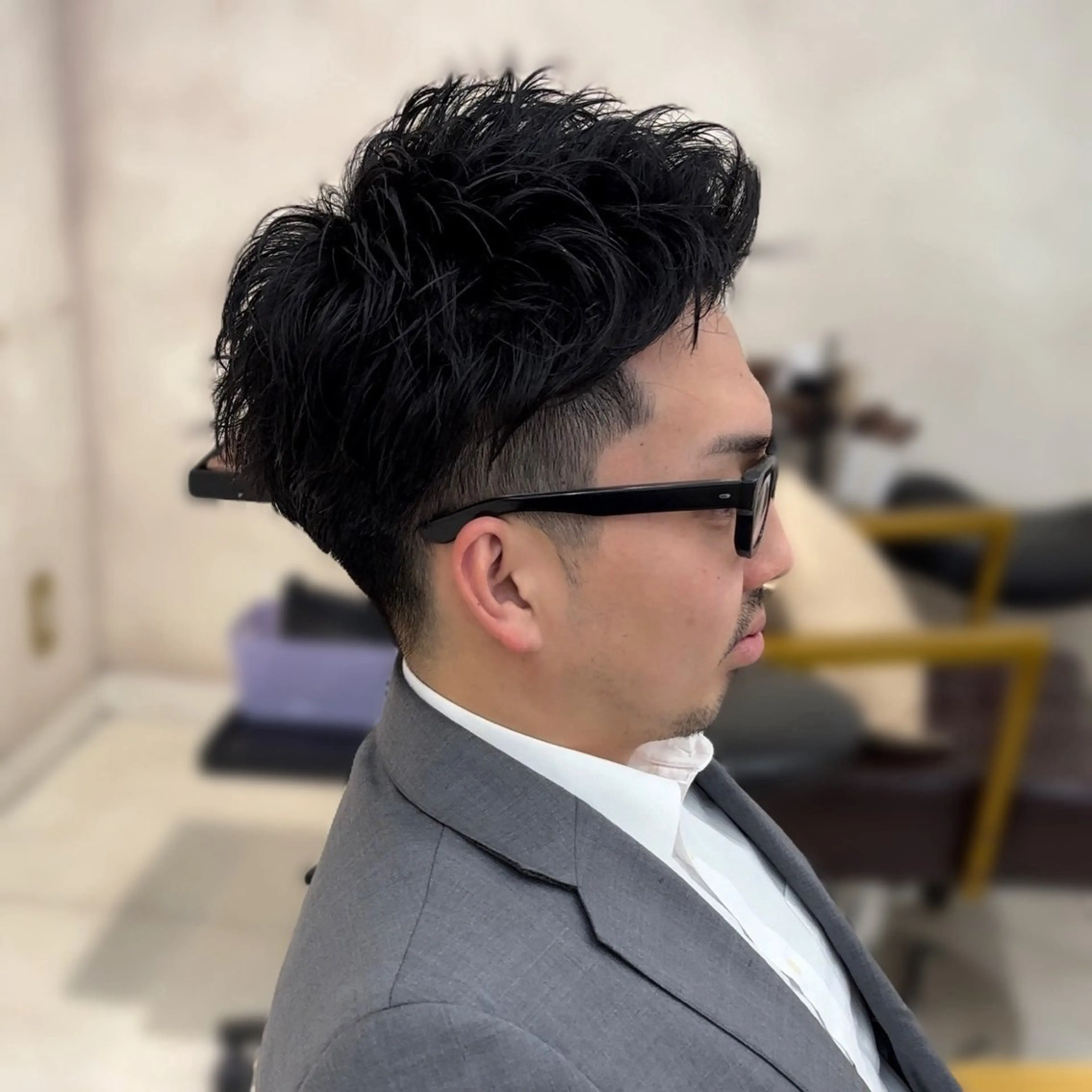 ショート カット ヘアカラー トリートメント 新宿/韓国メンズ RIKUパーマのヘアスタイル