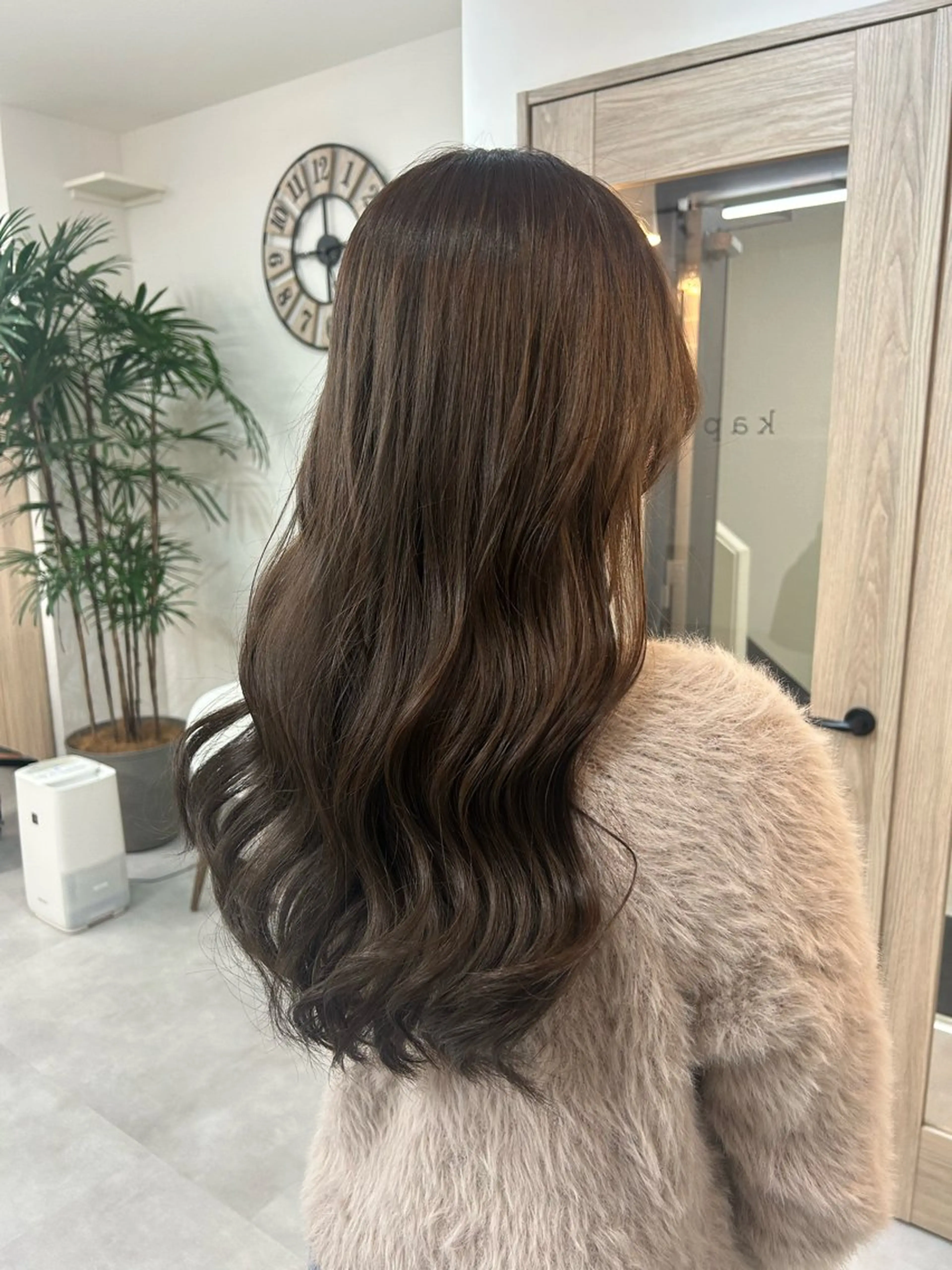 ロング カラー ブリーチ カット ヘアカラー トリートメント 後藤紗英/髪質改善 /オリーブベージュのヘアスタイル