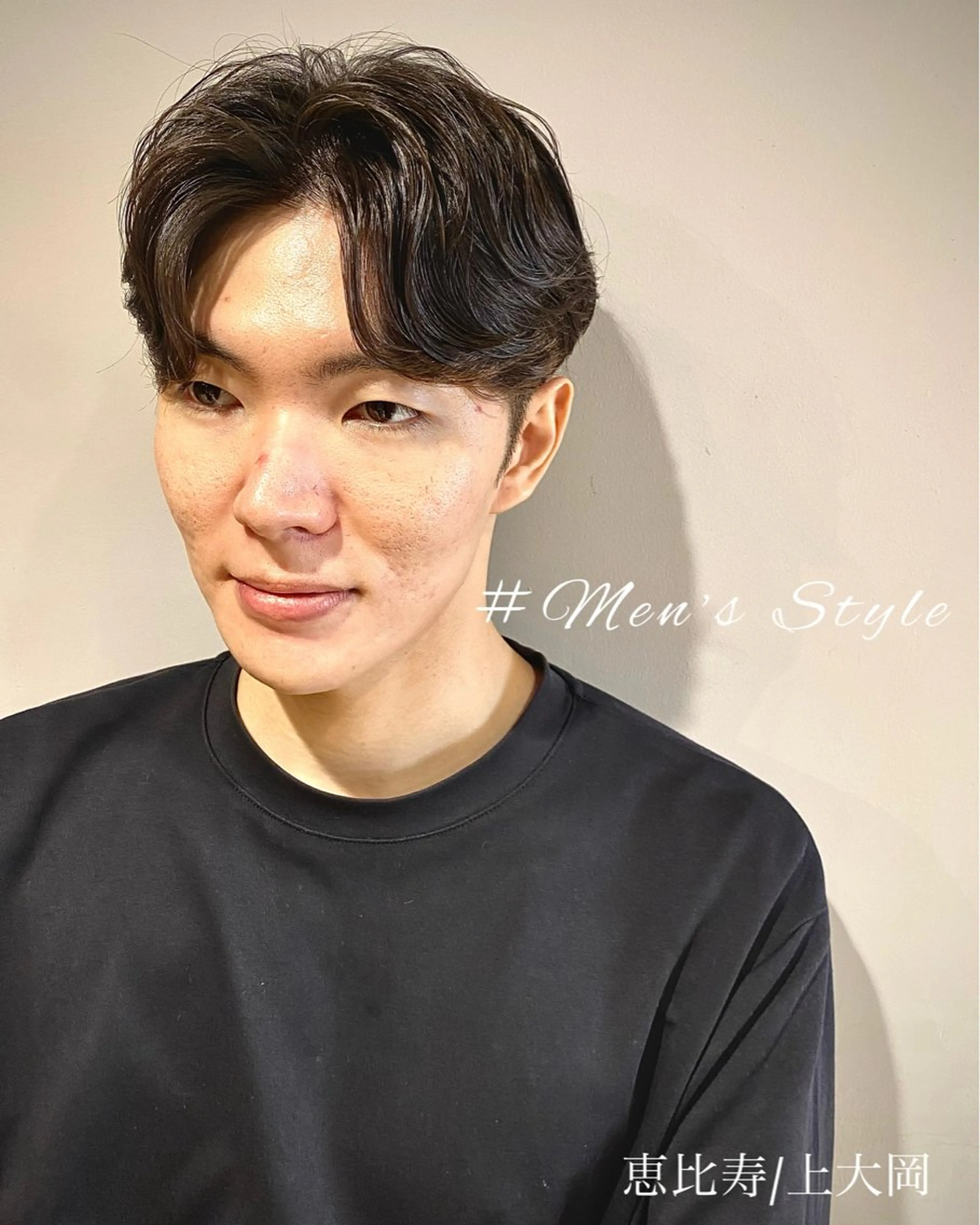 ミディアム パーマ メンズ カット パーマ トリートメント Dxxxx III所属・女性目線の大人 メンズ*Ayakaのヘアスタイル