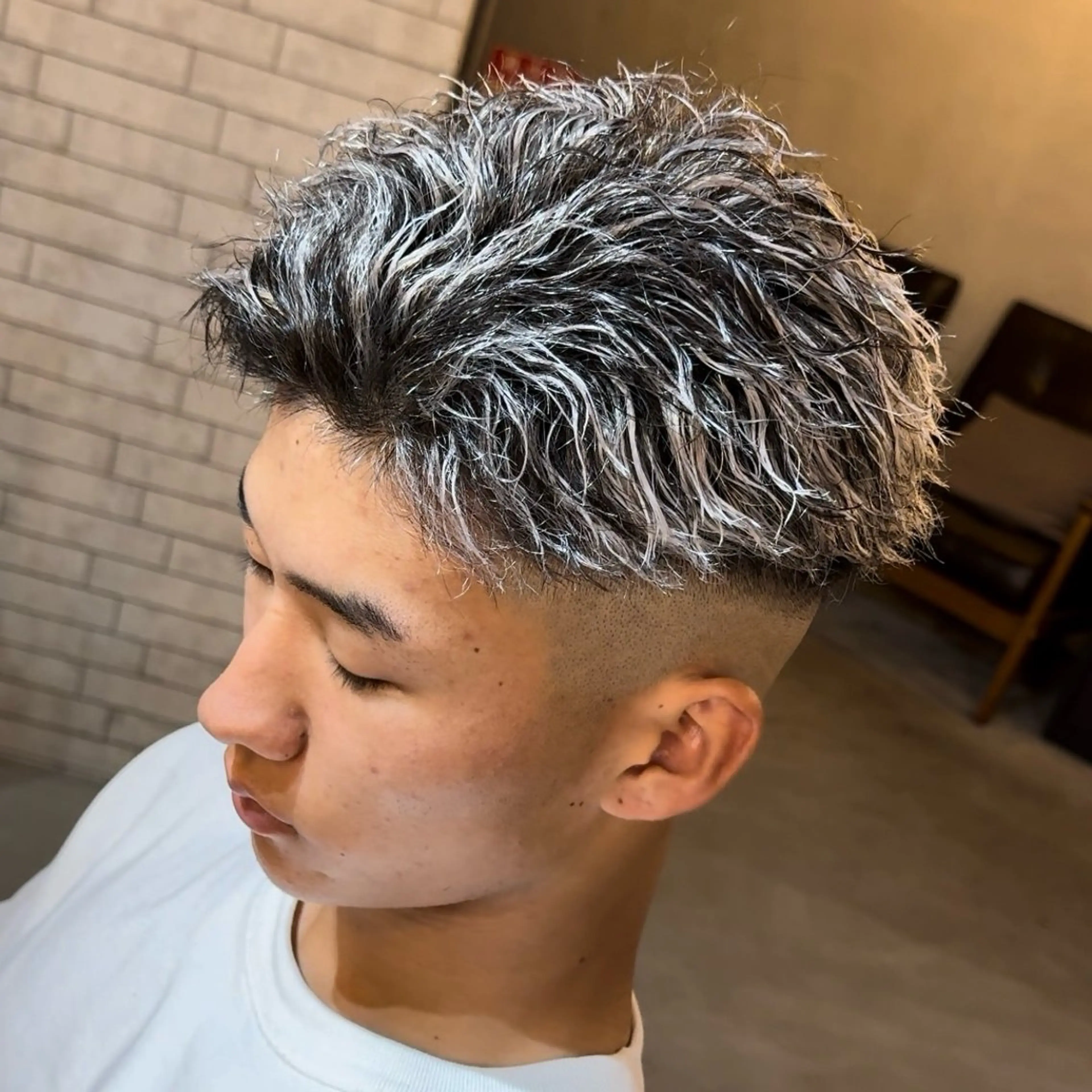 ショート メンズ メンズメッシュ カット ヘアカラー ツイスパ/ TAKUMIのヘアスタイル