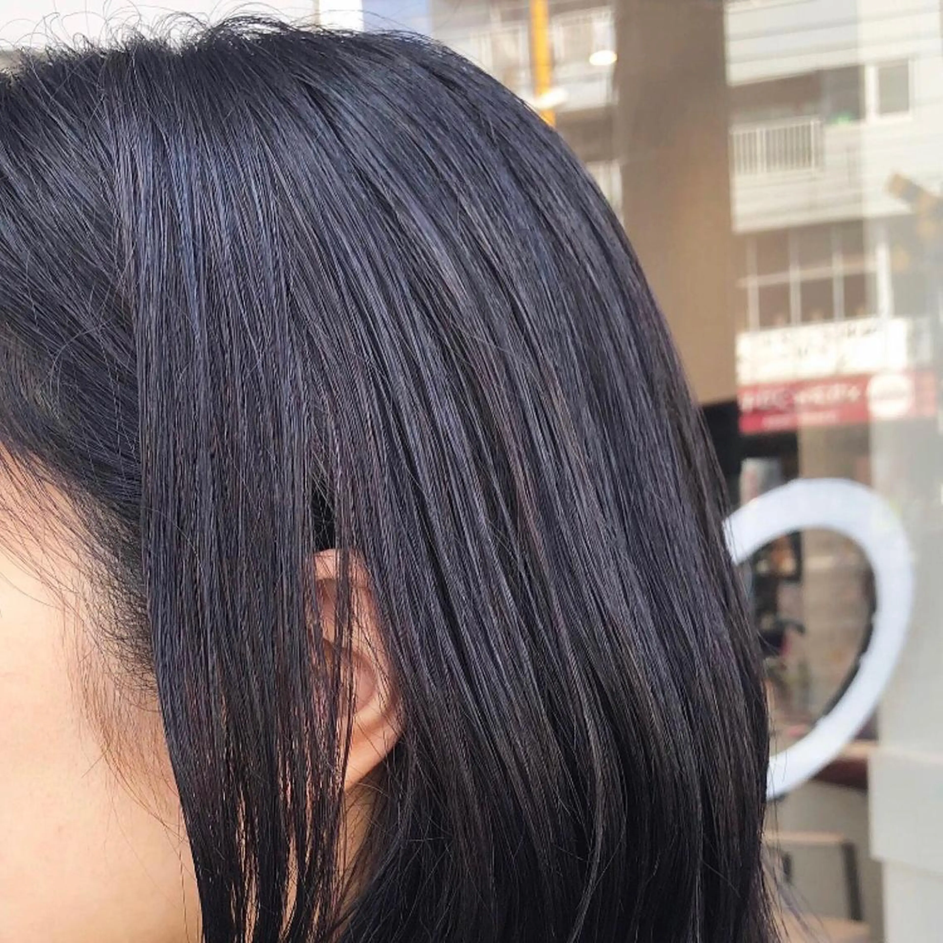 セミロング パープルカラー ヘアカラー sano sayakaのヘアスタイル