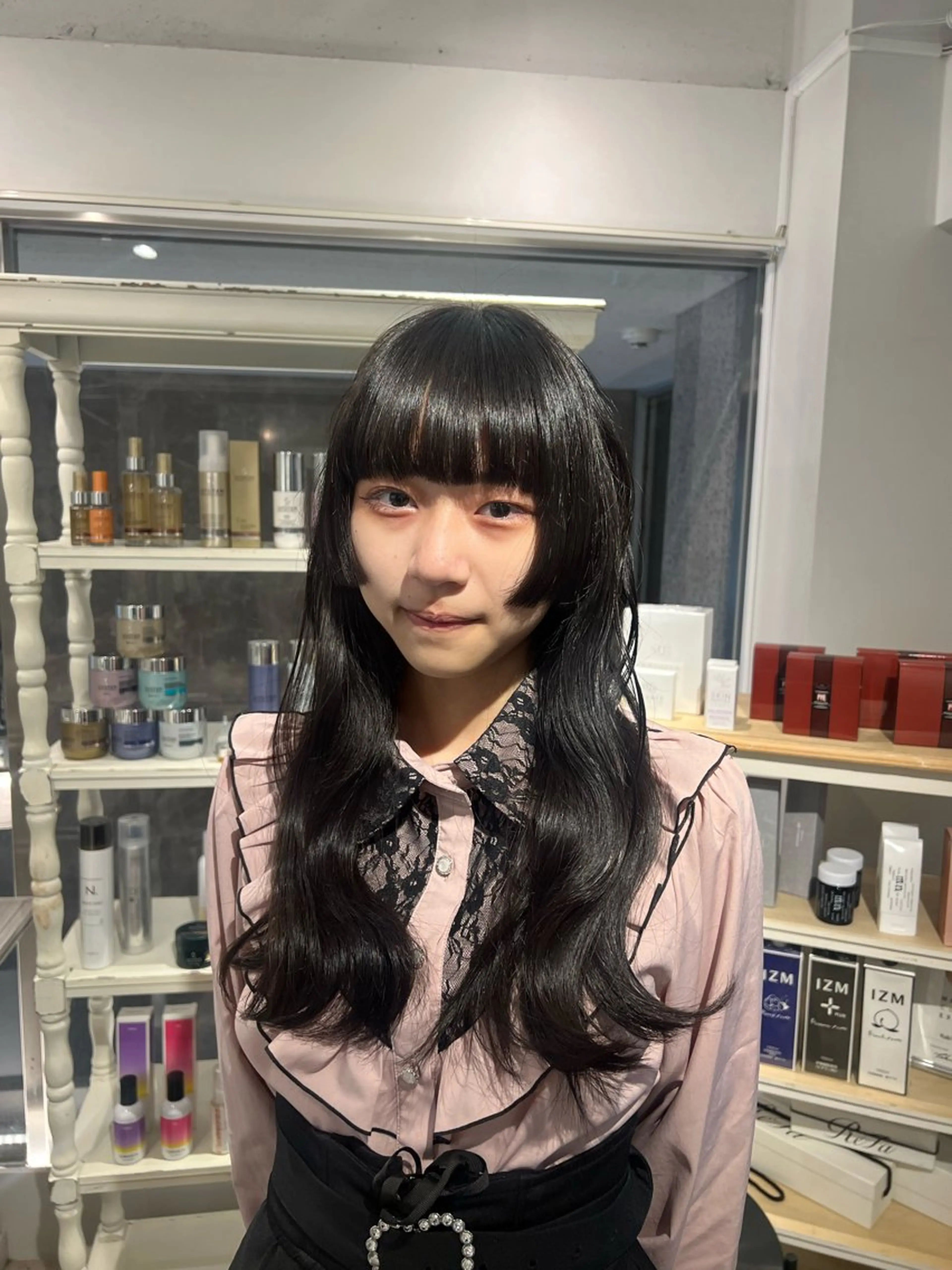 ロング 姫カット リラク ミカ/名駅/レイヤー /ブリーチなしカラーのヘアスタイル