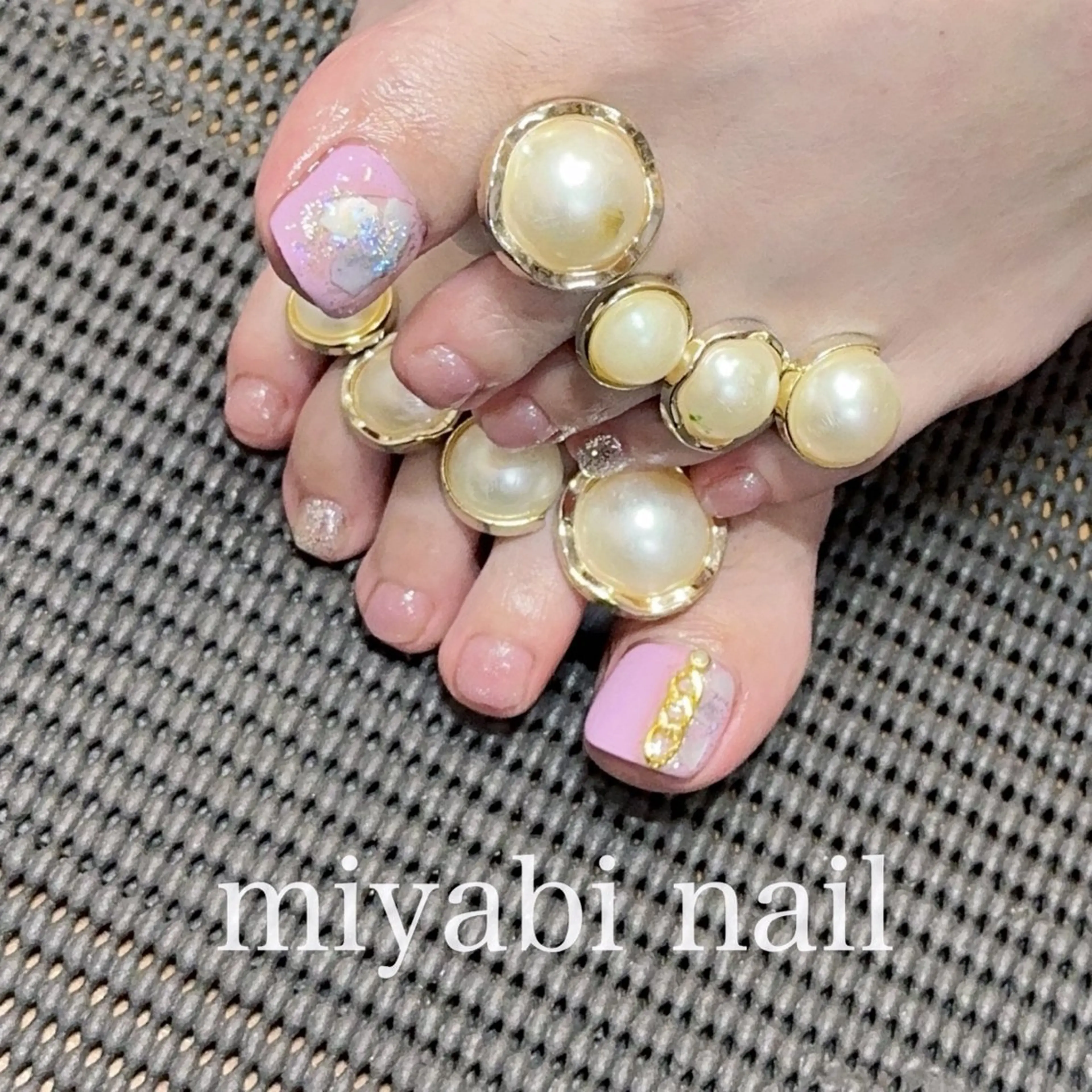 ネイル アートネイル フットネイル ジェルネイル 持ち込み フットネイル miyabi nail 桂川駅近くのネイルデザイン