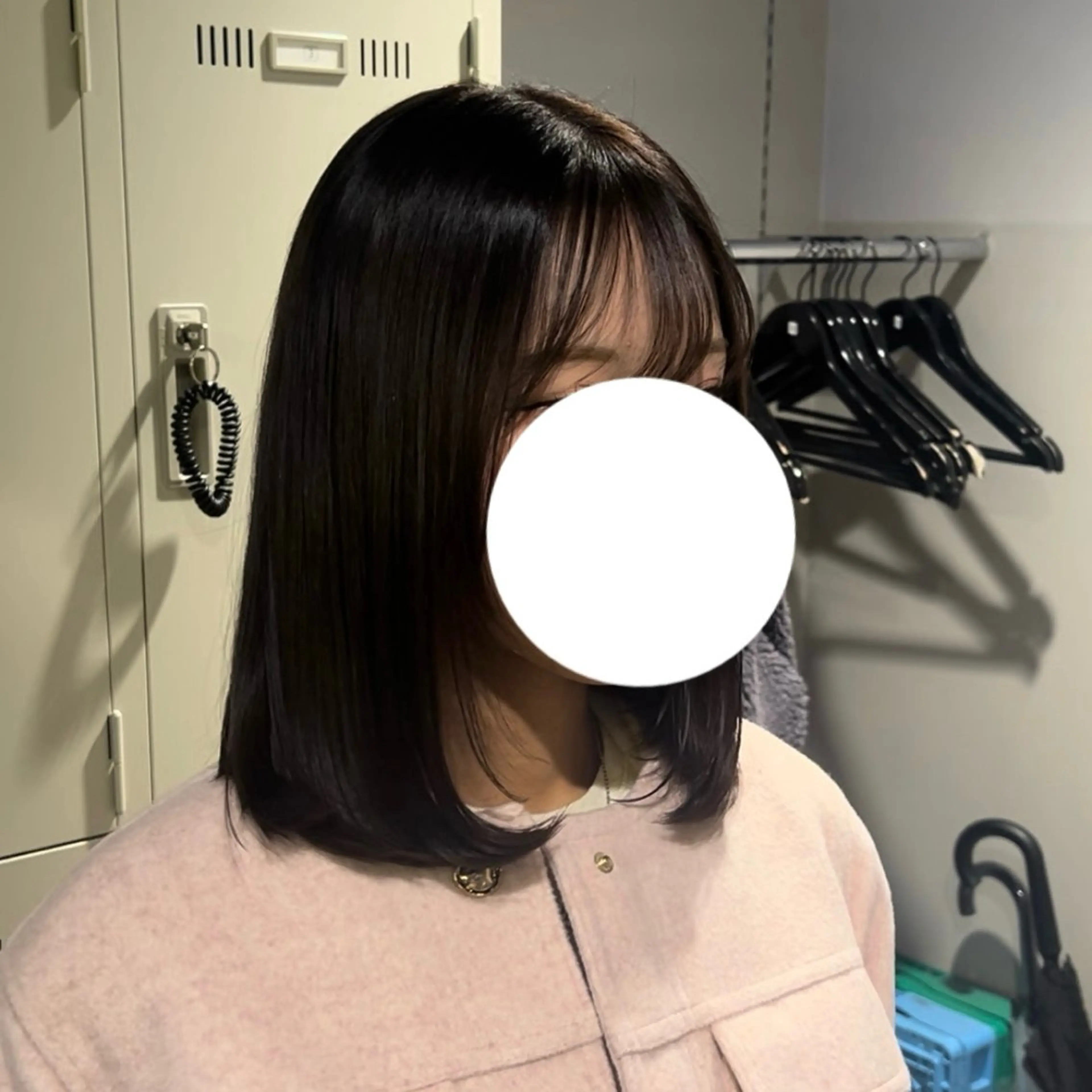 セミロング カラー パーマ ヘアアレンジ メンズ キッズ ブリーチなしカラー/ ブラウン/レイヤーのヘアスタイル
