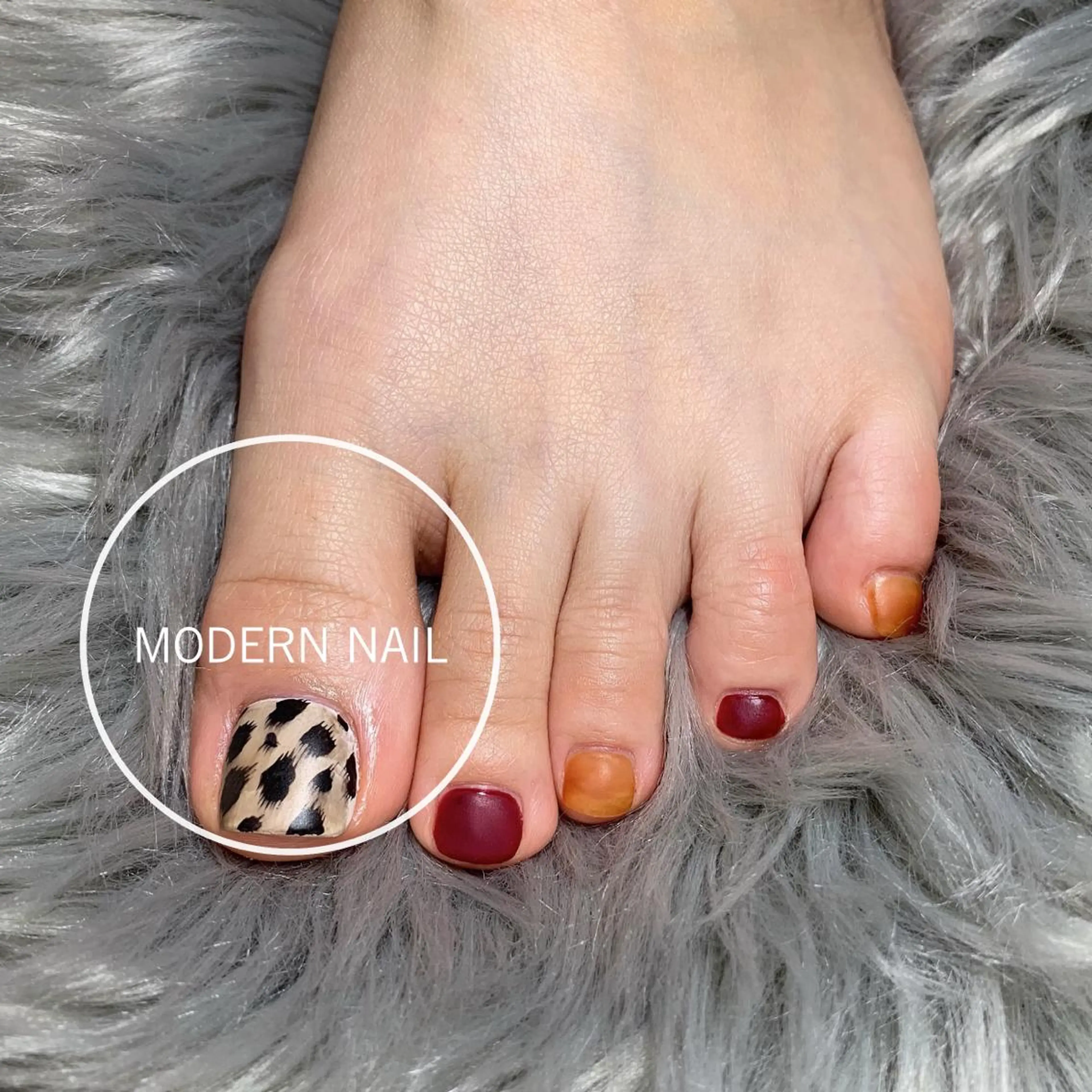 ネイル アニマル柄 マットネイル 小川 玲奈のネイルデザイン