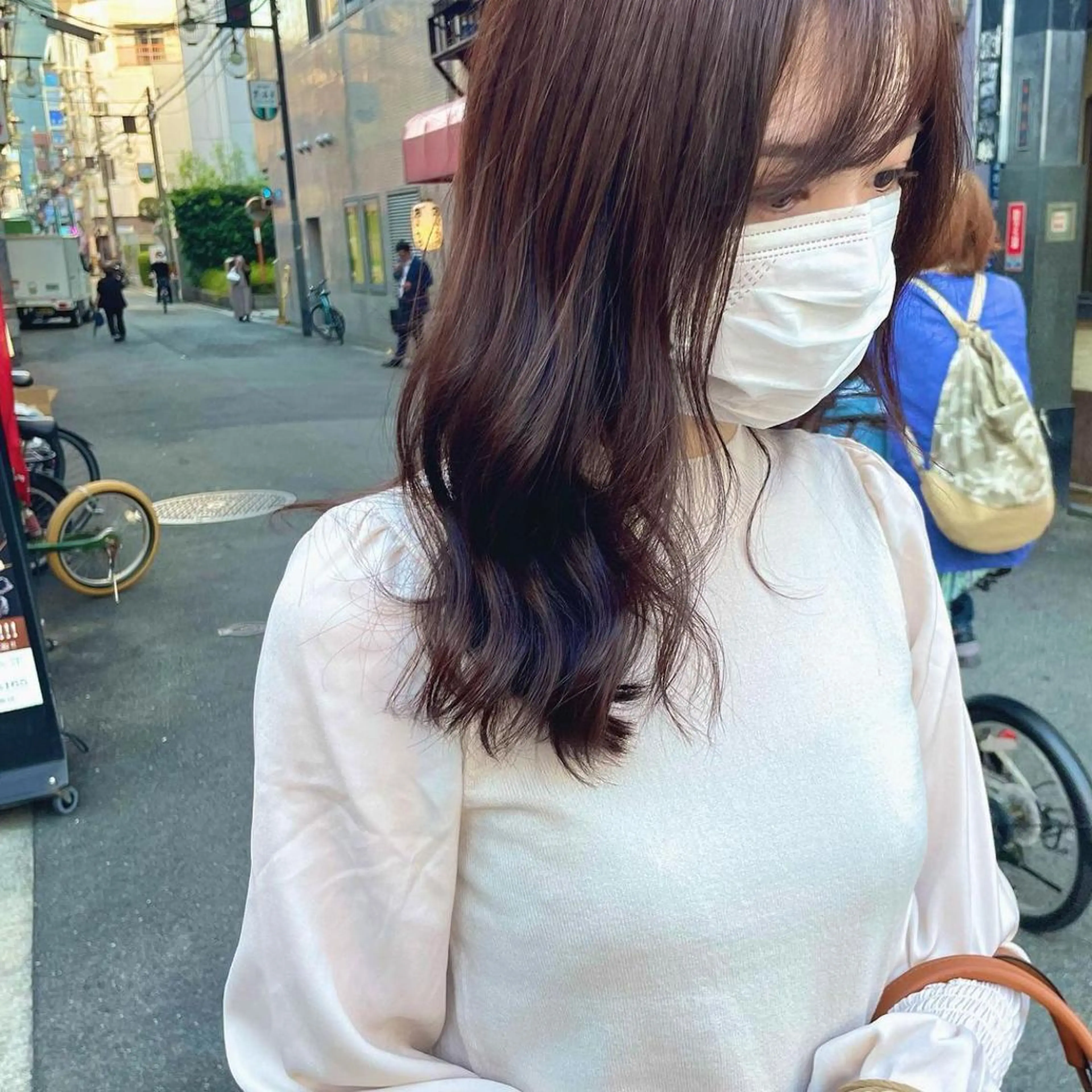 ミディアム カラー 髪質改善 Noe心斎橋店のヘアスタイル