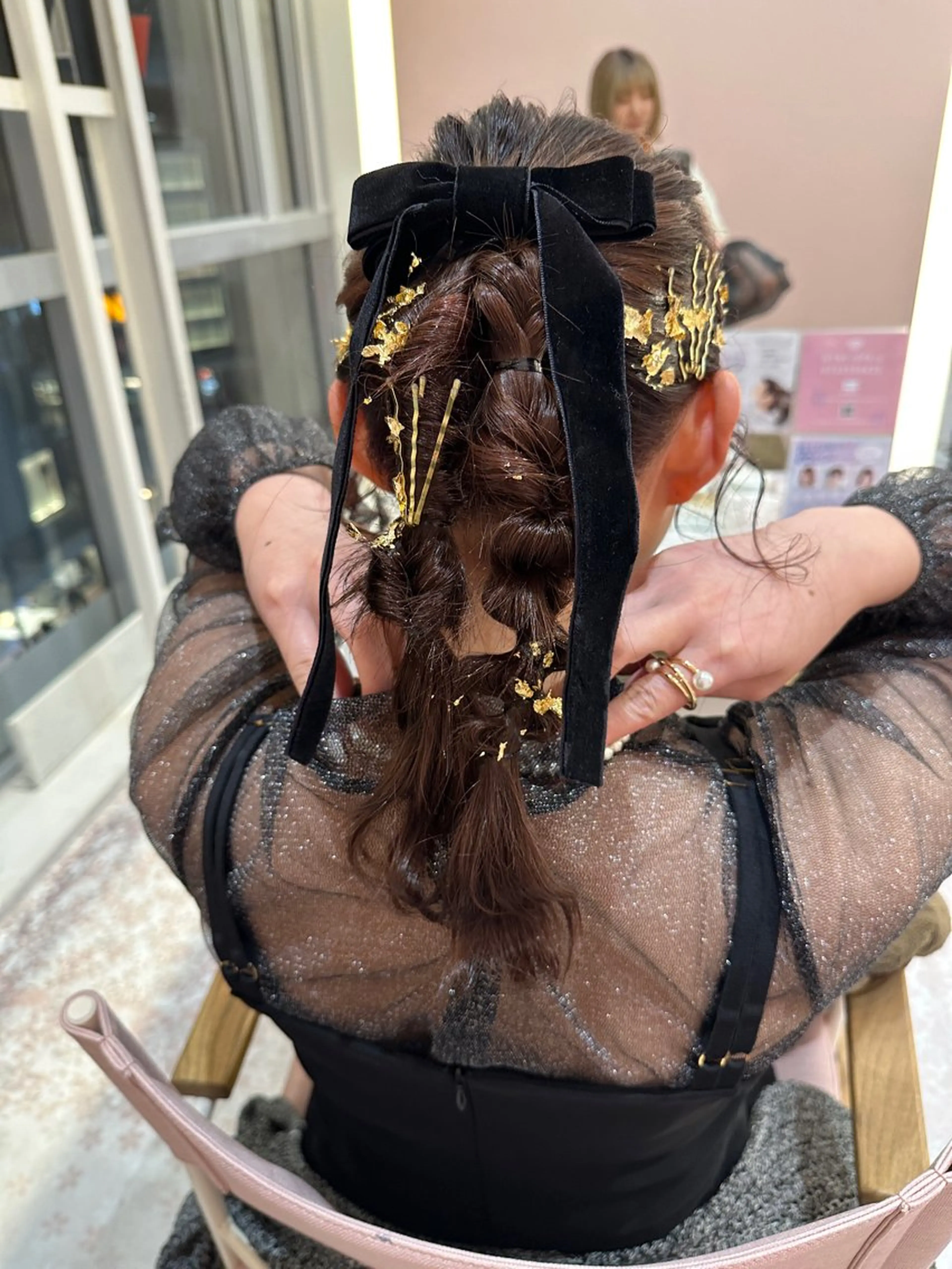 ヘアアレンジ ヘアセット レイヤーカット/ ハイトーンchimiのヘアスタイル