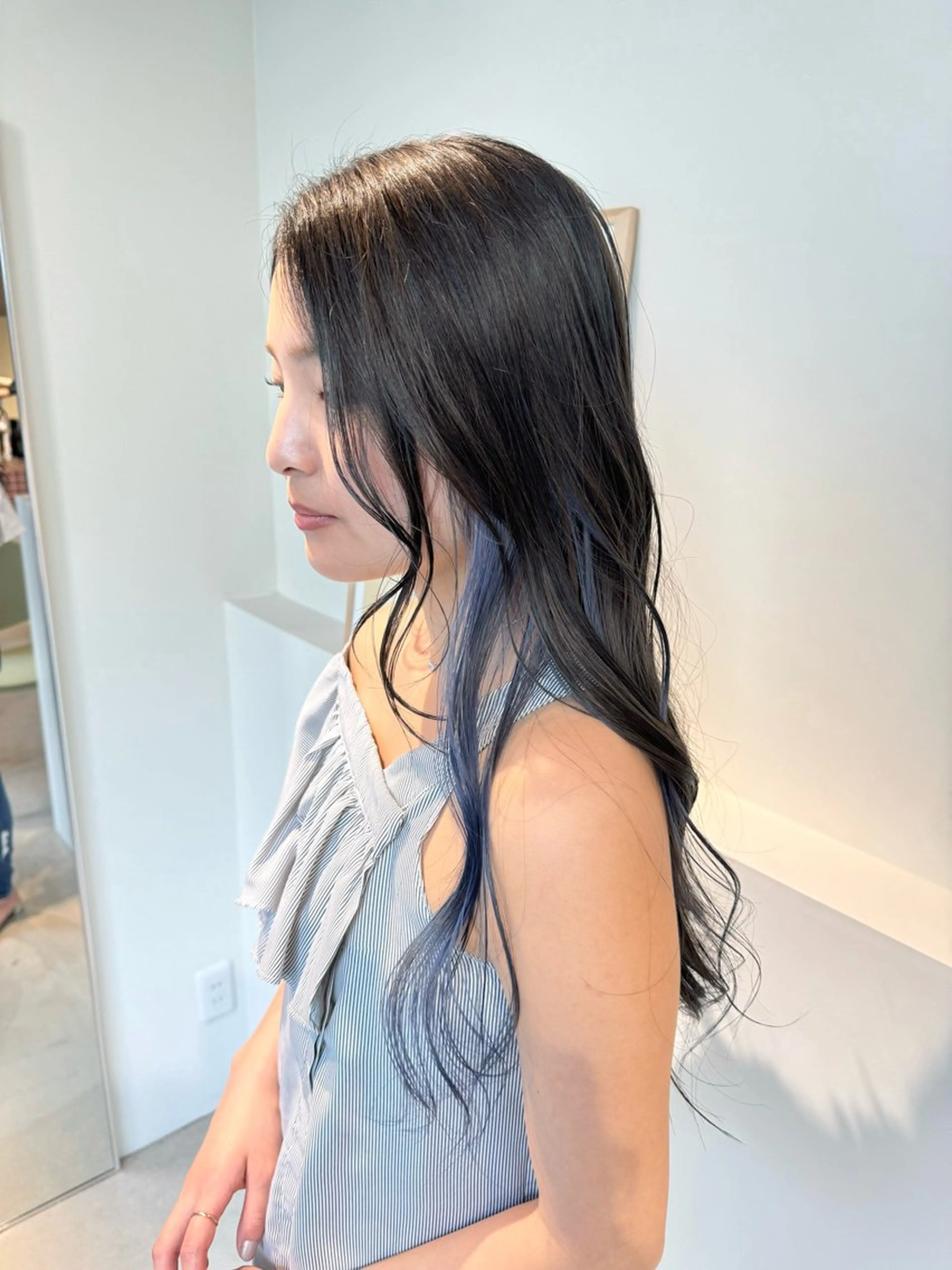 ロング カラー アディクシーカラー アッシュ ベージュカラー グレージュ オリーブカラー 髪質改善スペシャリス ト長尾勇弥/梅田中津のヘアスタイル
