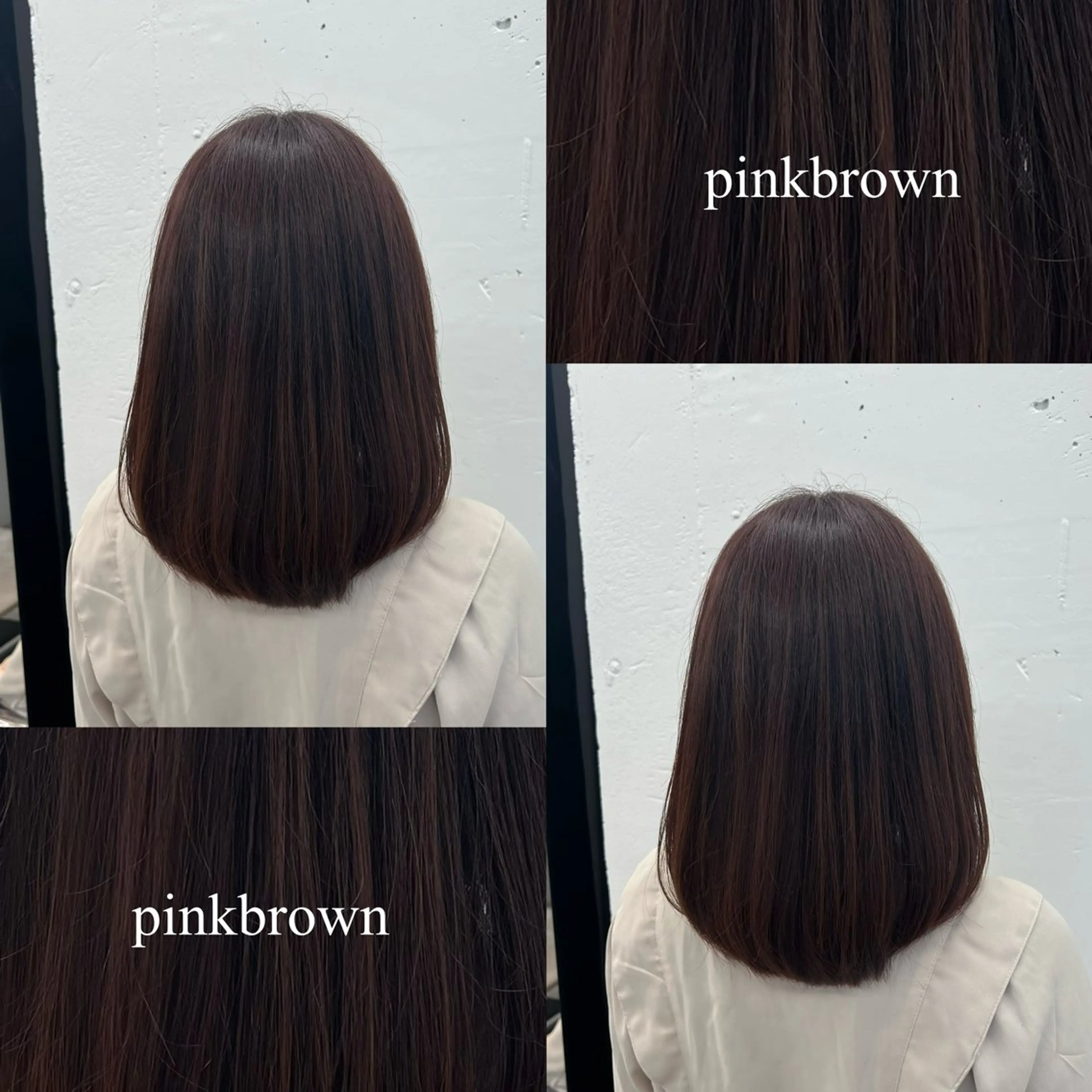 ミディアム カラー ブリーチ ブラウンカラー 透明感カラー ブリーチなしカラー ピンクカラー 🌷︎あすか🌷 JILLSTUDIOのヘアスタイル