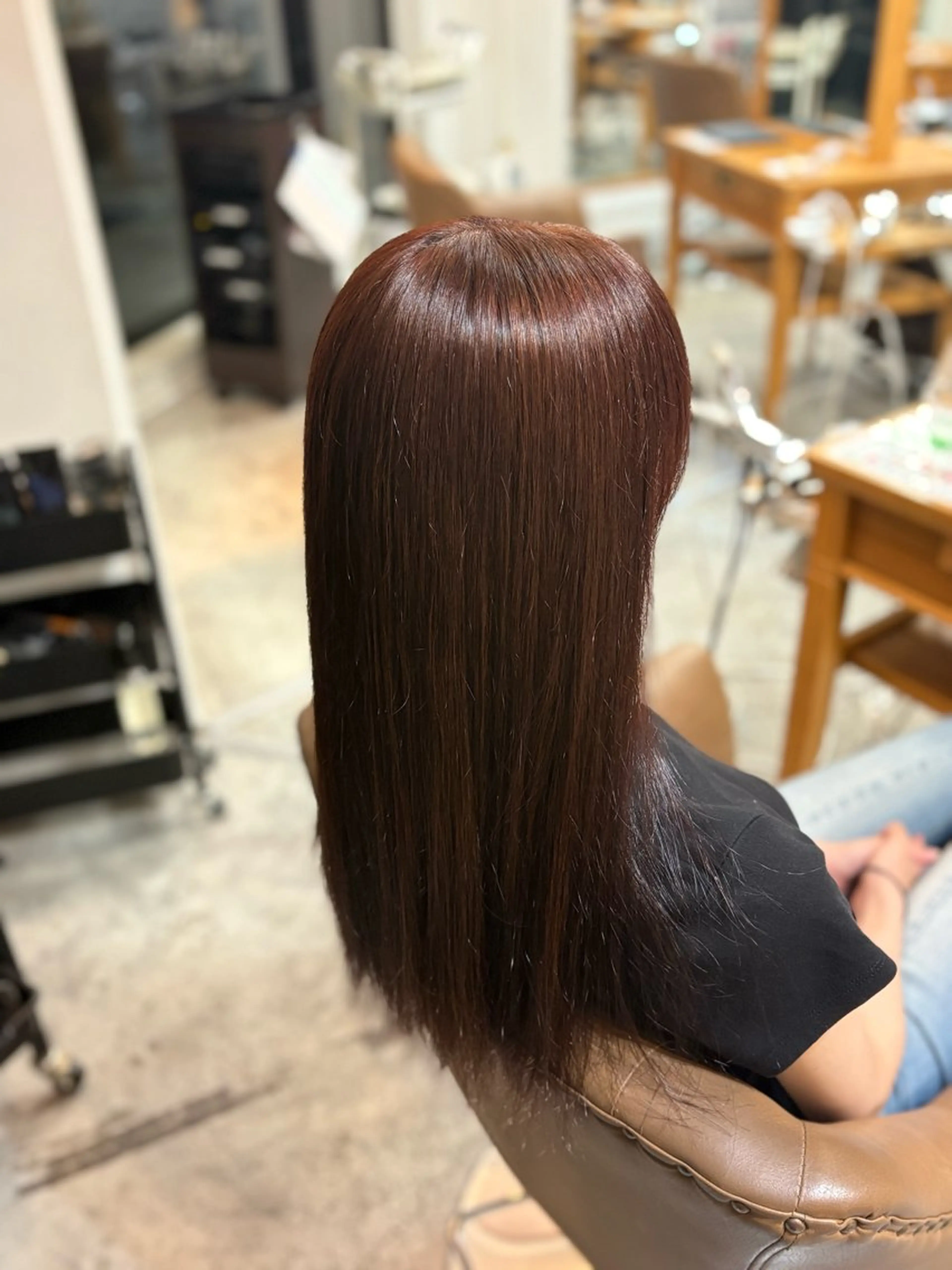 ロング カラー ブラウンカラー ピンクカラー ピンクブラウン 宇田 真基のヘアスタイル