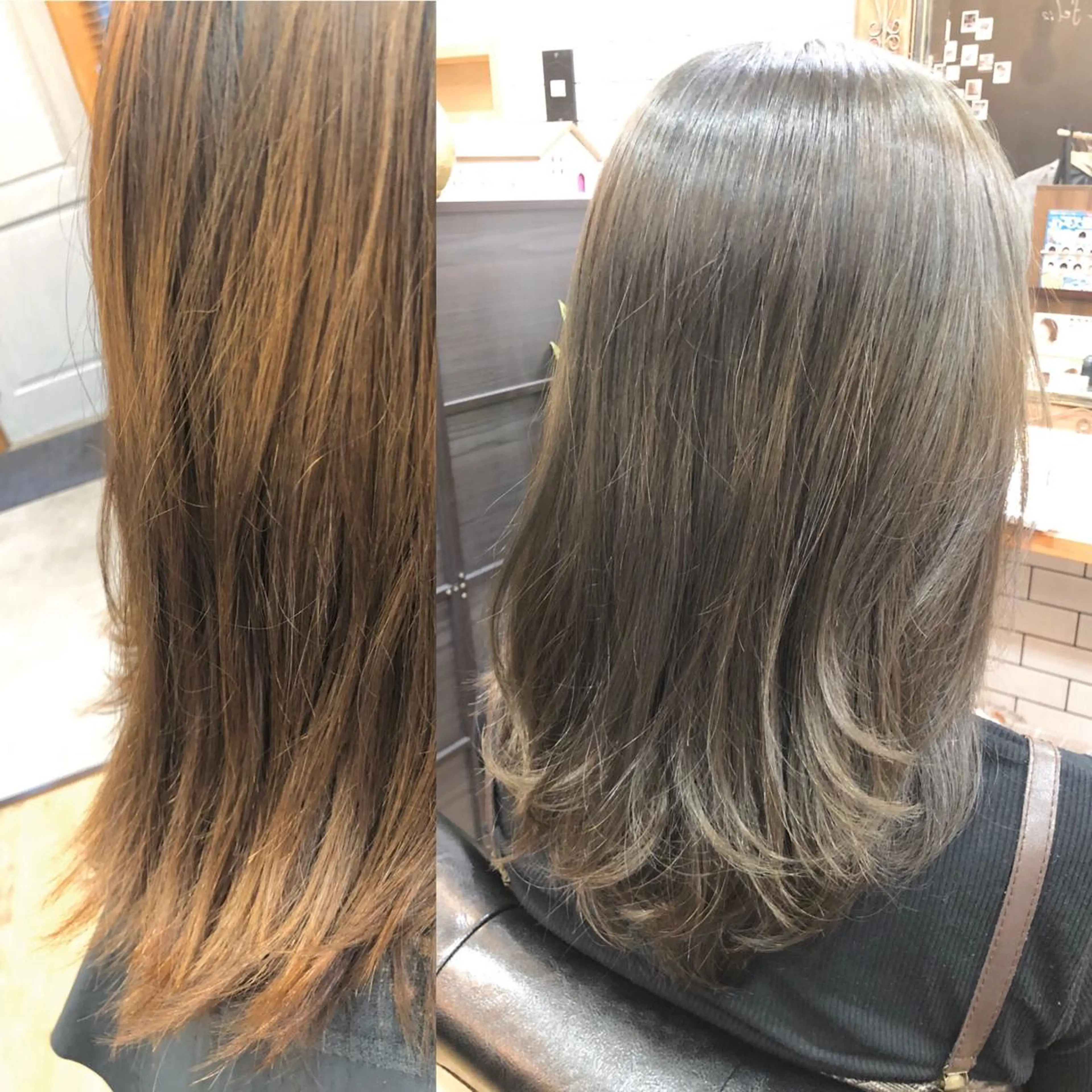 ミディアム カラー ヘアカラー トリートメント THREE所属・THREE 関根大のヘアスタイル