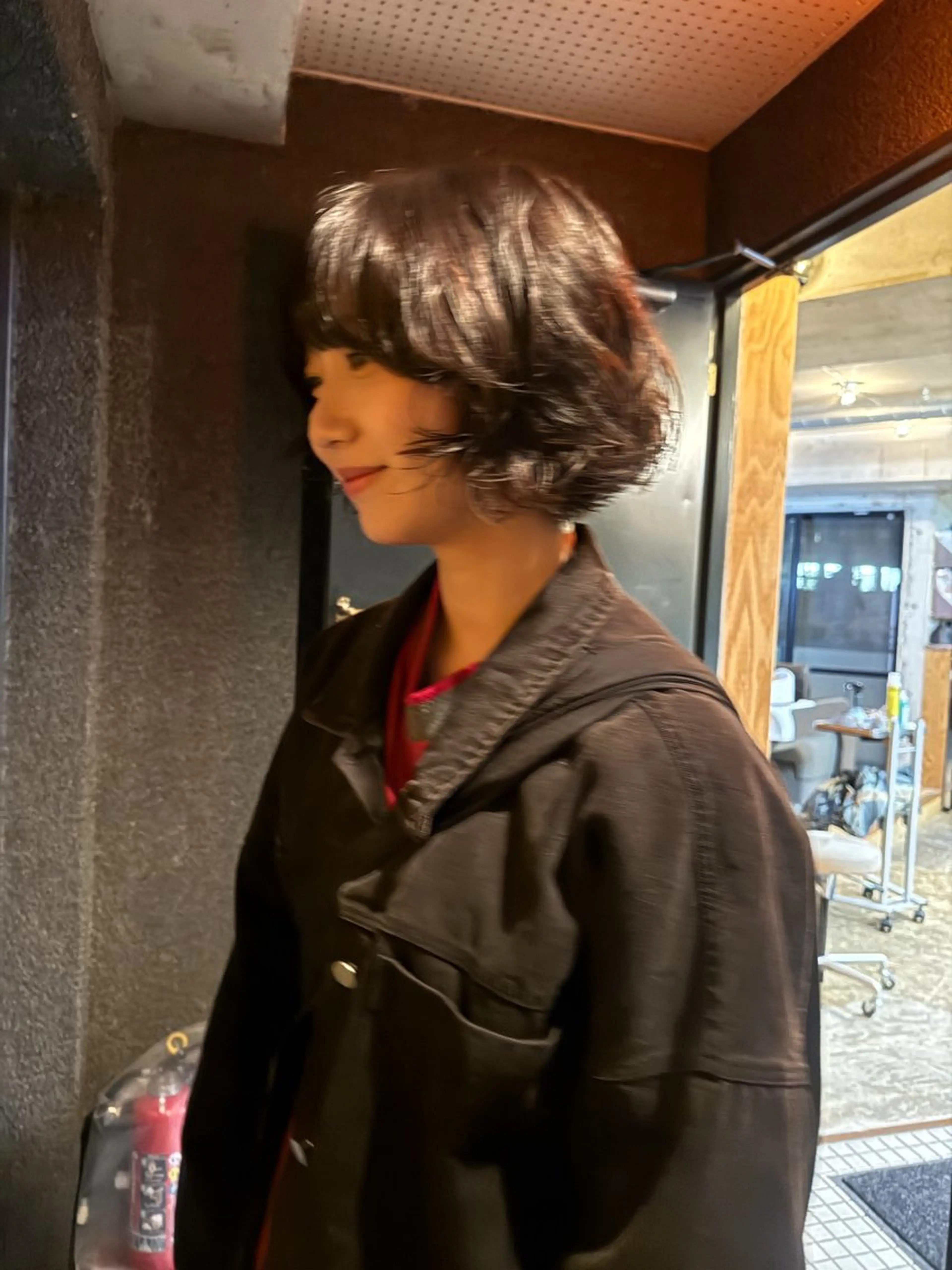 ショート カラー パーマ ボブ ニュアンスパーマ カット パーマ 🍈yurina 福岡/パーマ🍈のヘアスタイル