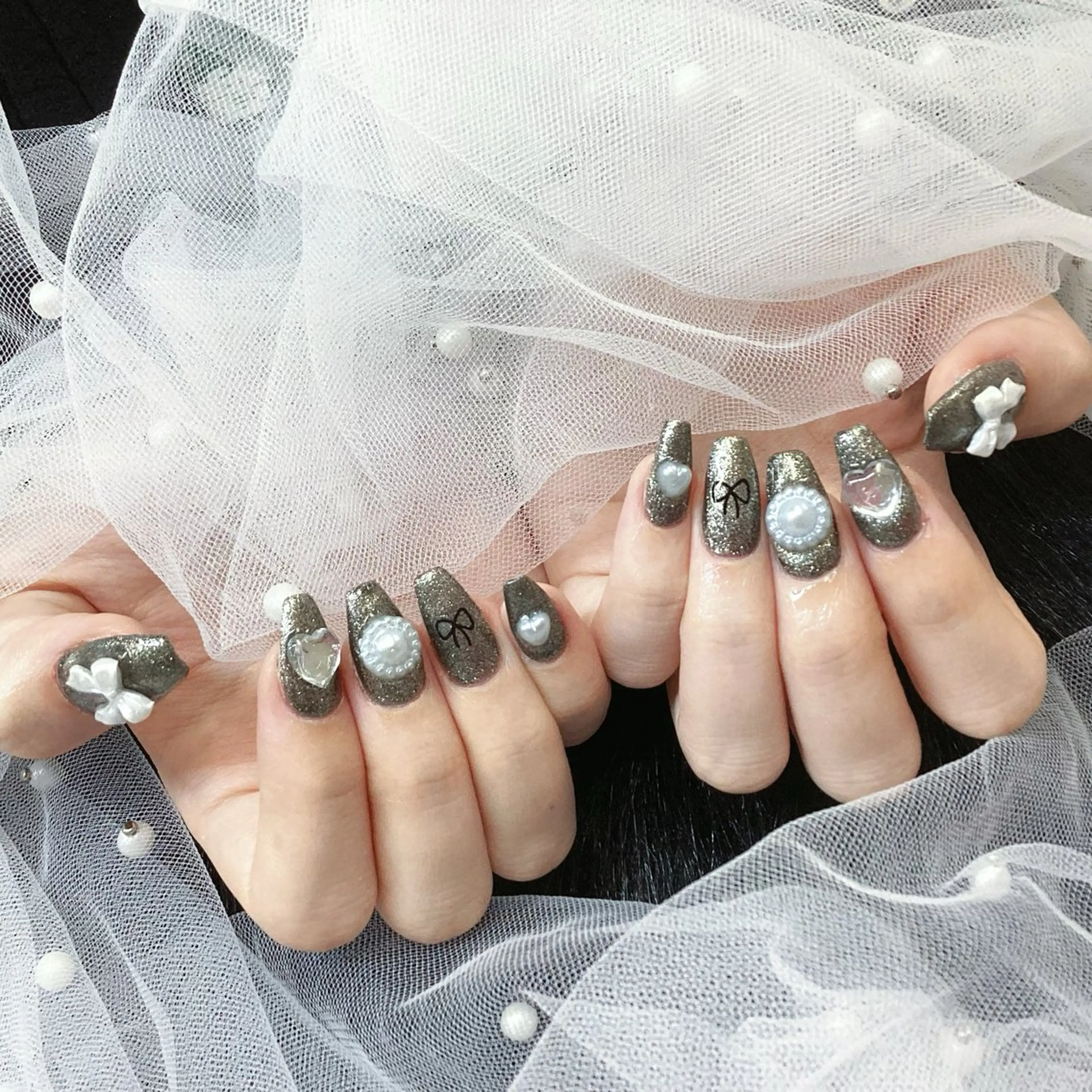 ネイル パーツ全部¥110 サロンミミのネイルデザイン