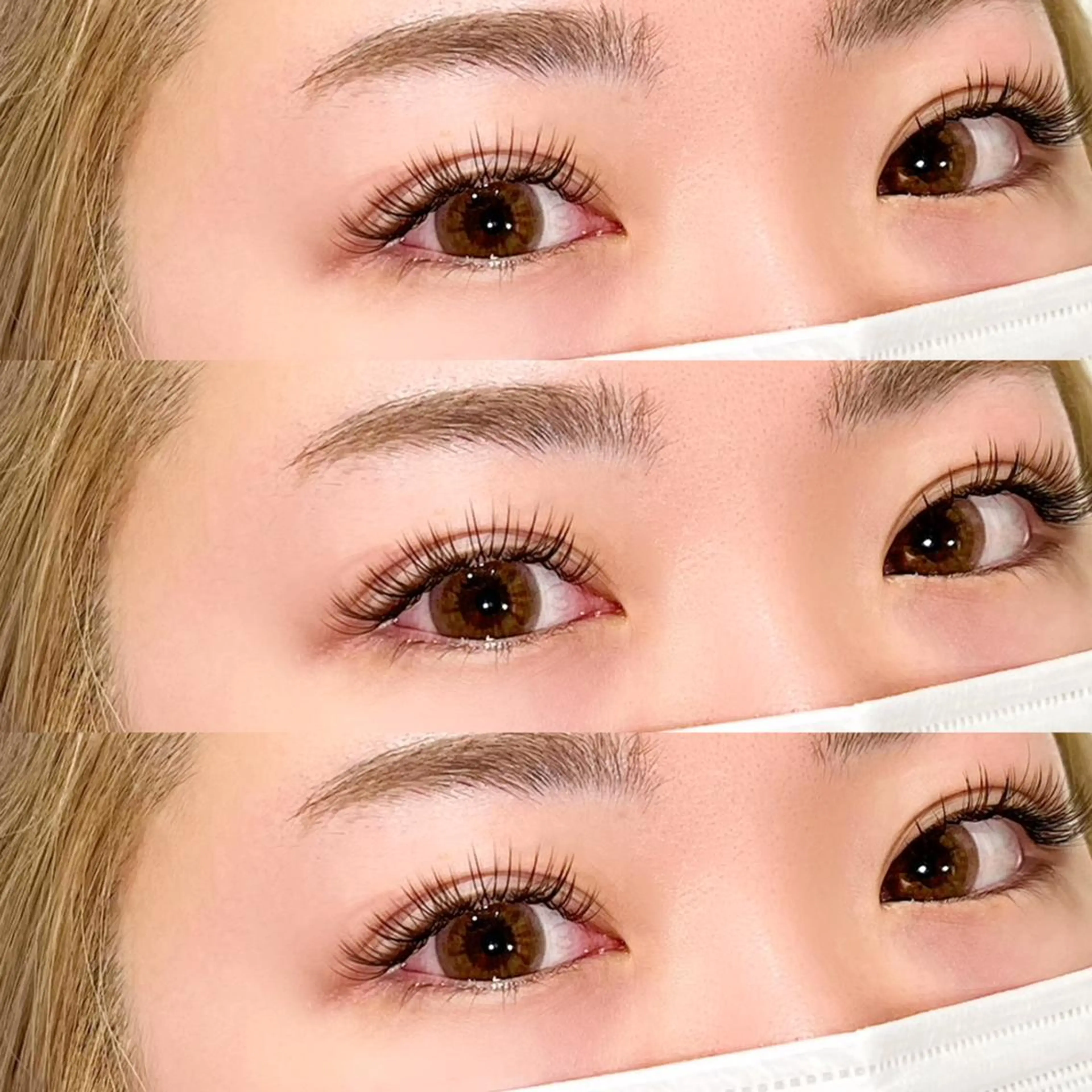 初回オフ込み❣️ボリュームコース【シングルラッシュ160本迄(上のみ)🍑】コーティングorアイシャンプー付きの写真