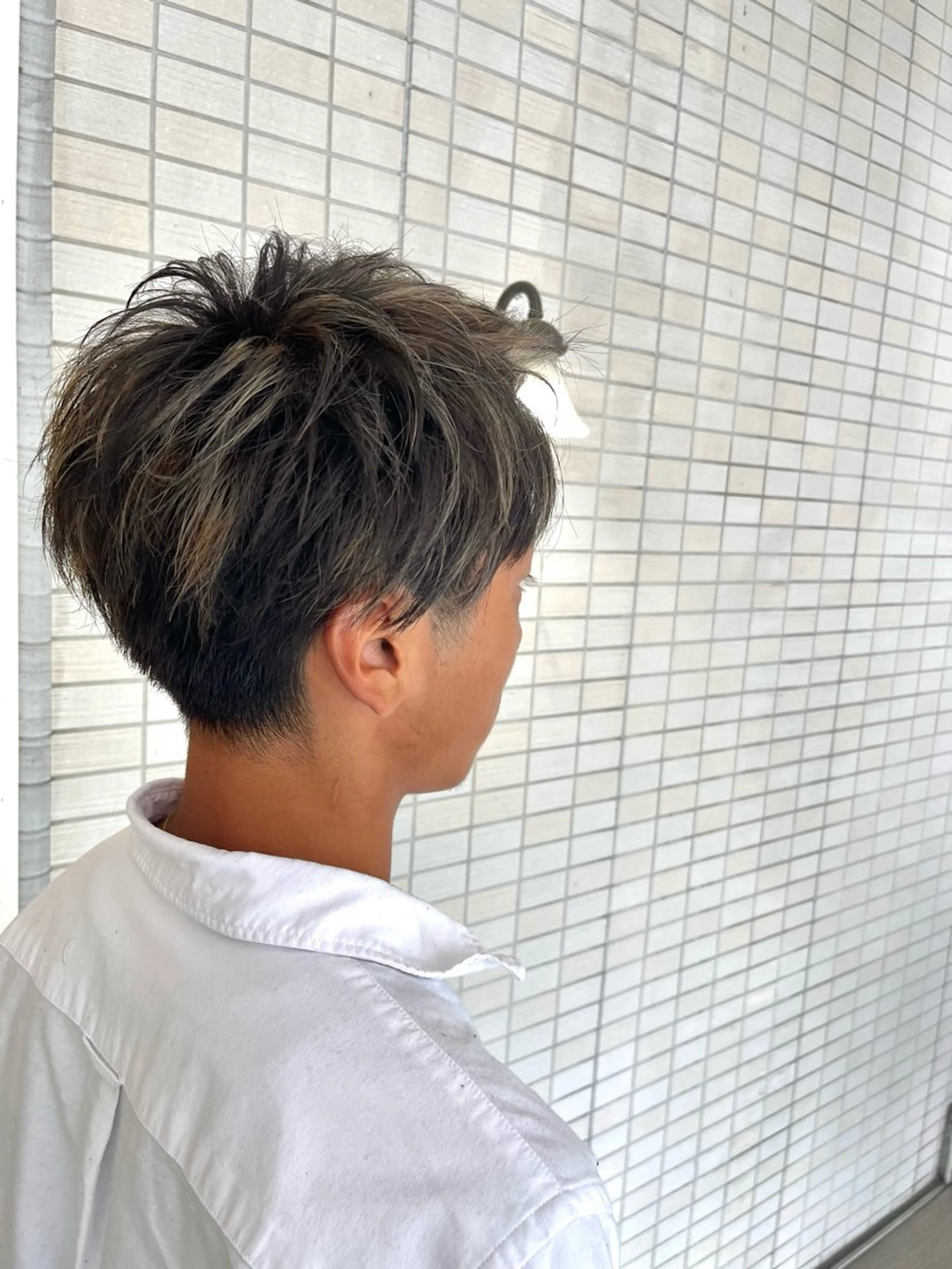 ショート メンズ メンズハイライト ハイライト ショート/ボブ アンドウ☺︎のヘアスタイル