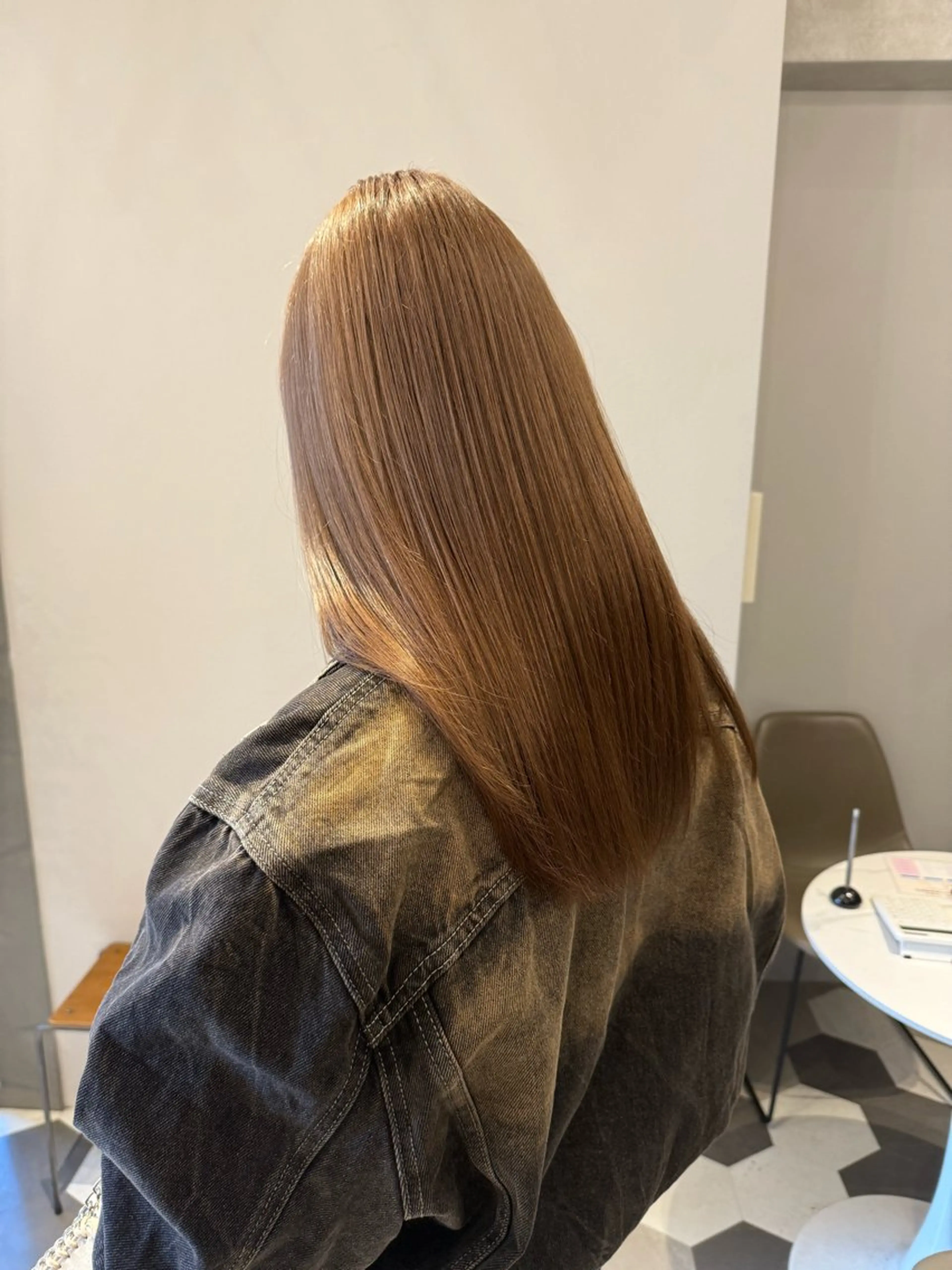 セミロング カラー ヘアカラー ブリーチ/アレンジ 天満/chihiroのヘアスタイル