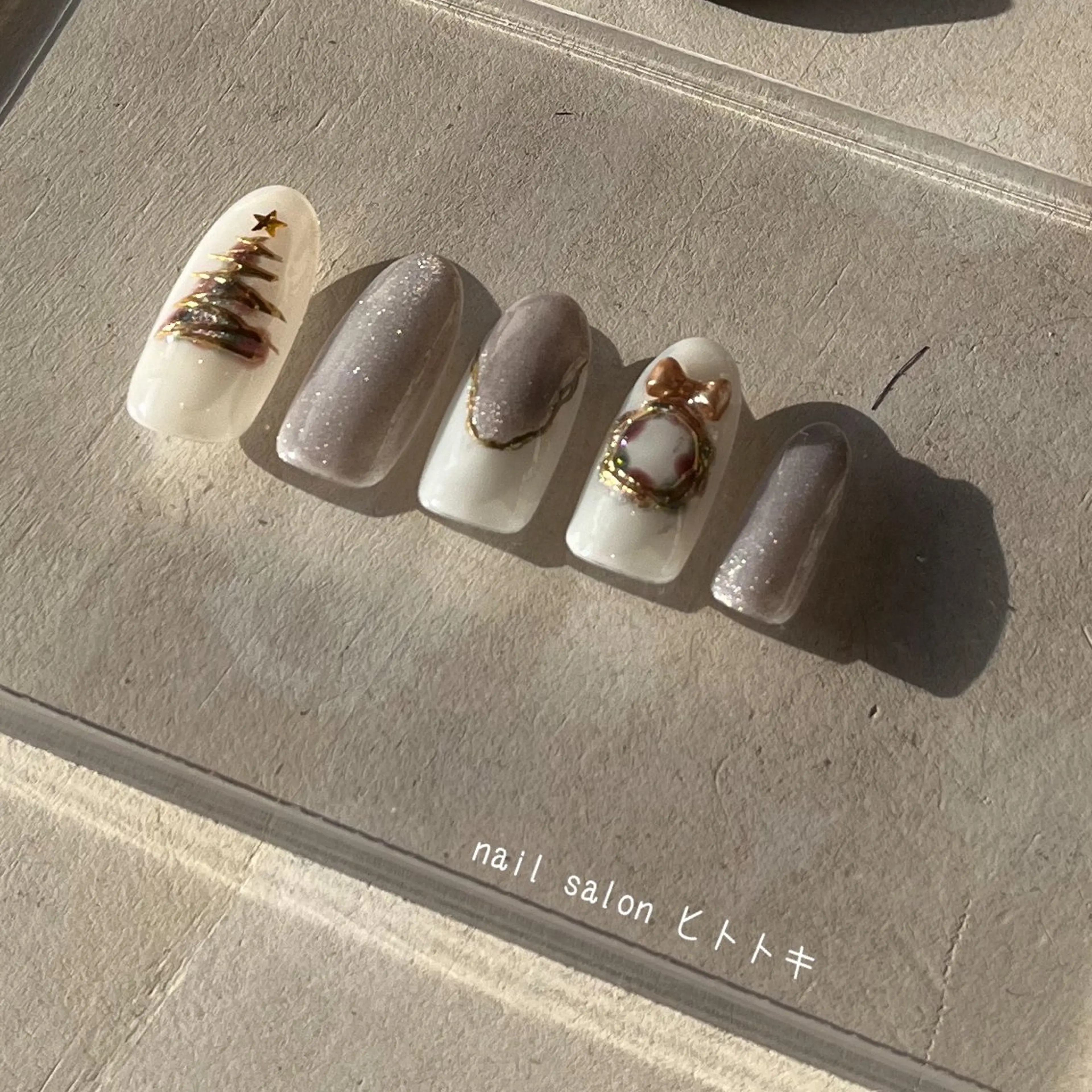 ネイル アートネイル 冬ネイル クリスマス yukko Nのネイルデザイン