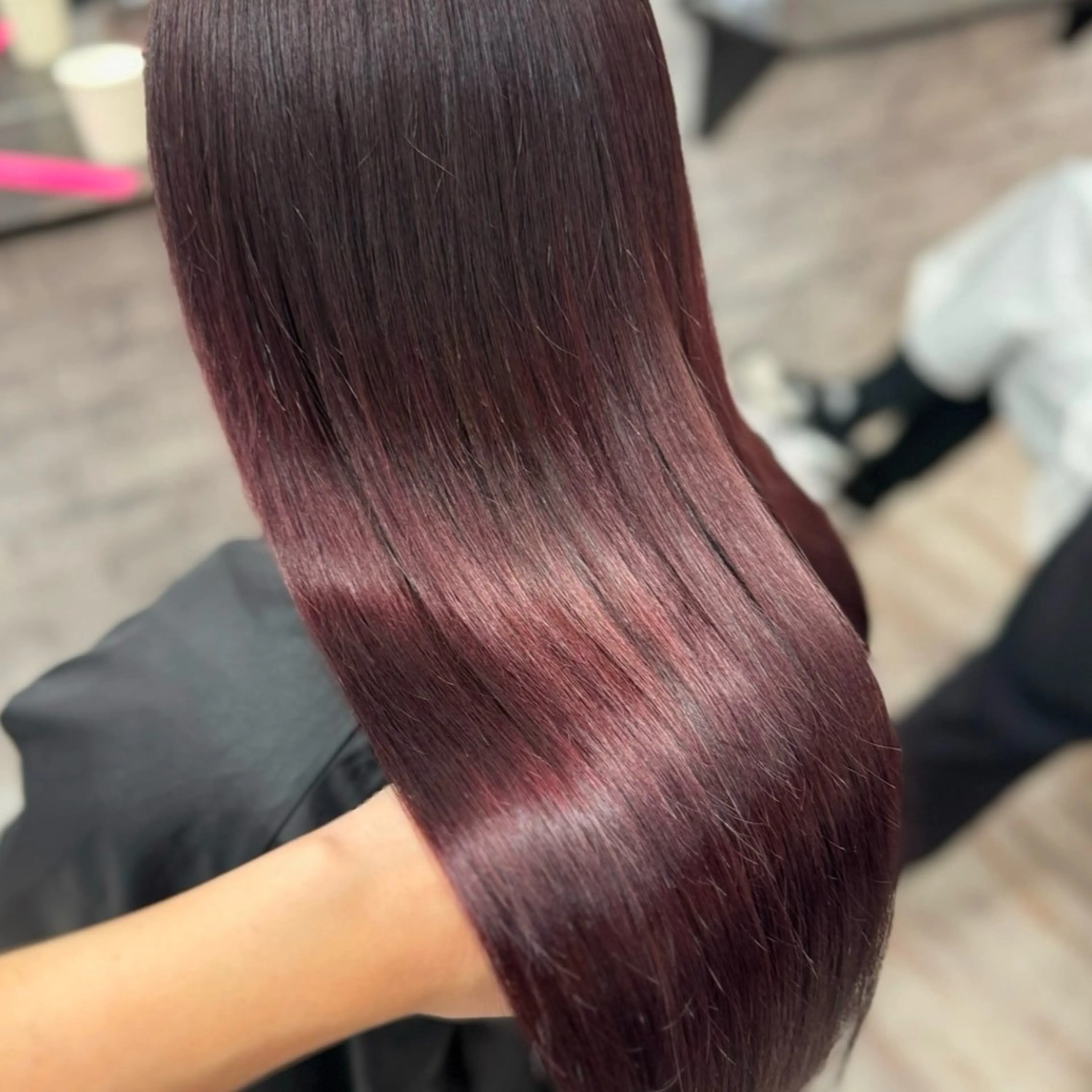 ロング カラー パーマ ヘアアレンジ メンズ キッズ 似合わせカラー♡髪質 改善🎀サトカ🍒のヘアスタイル