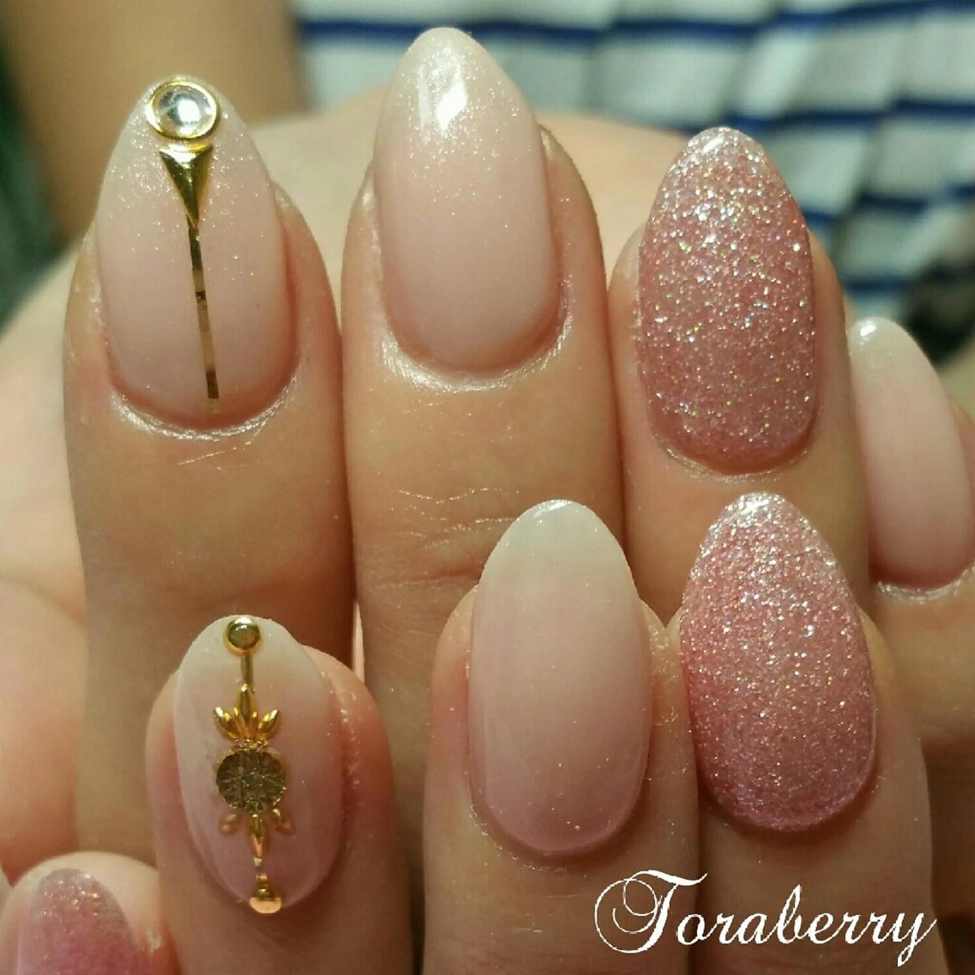 ネイル ピンク ハンドネイル ネイリスト なつみのネイルデザイン