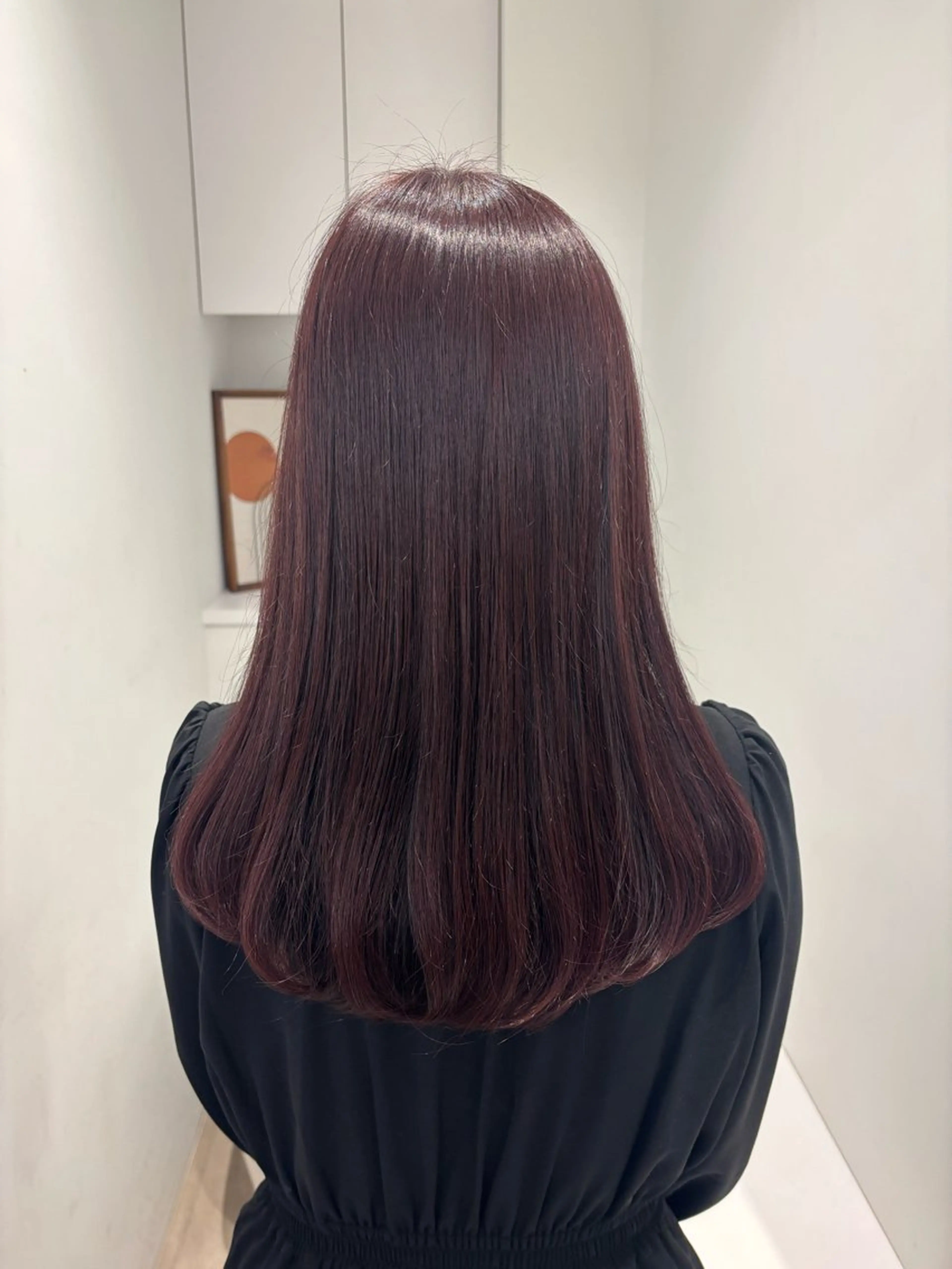 セミロング リン🔔ボブ cut ベージュカラー🤎のヘアスタイル