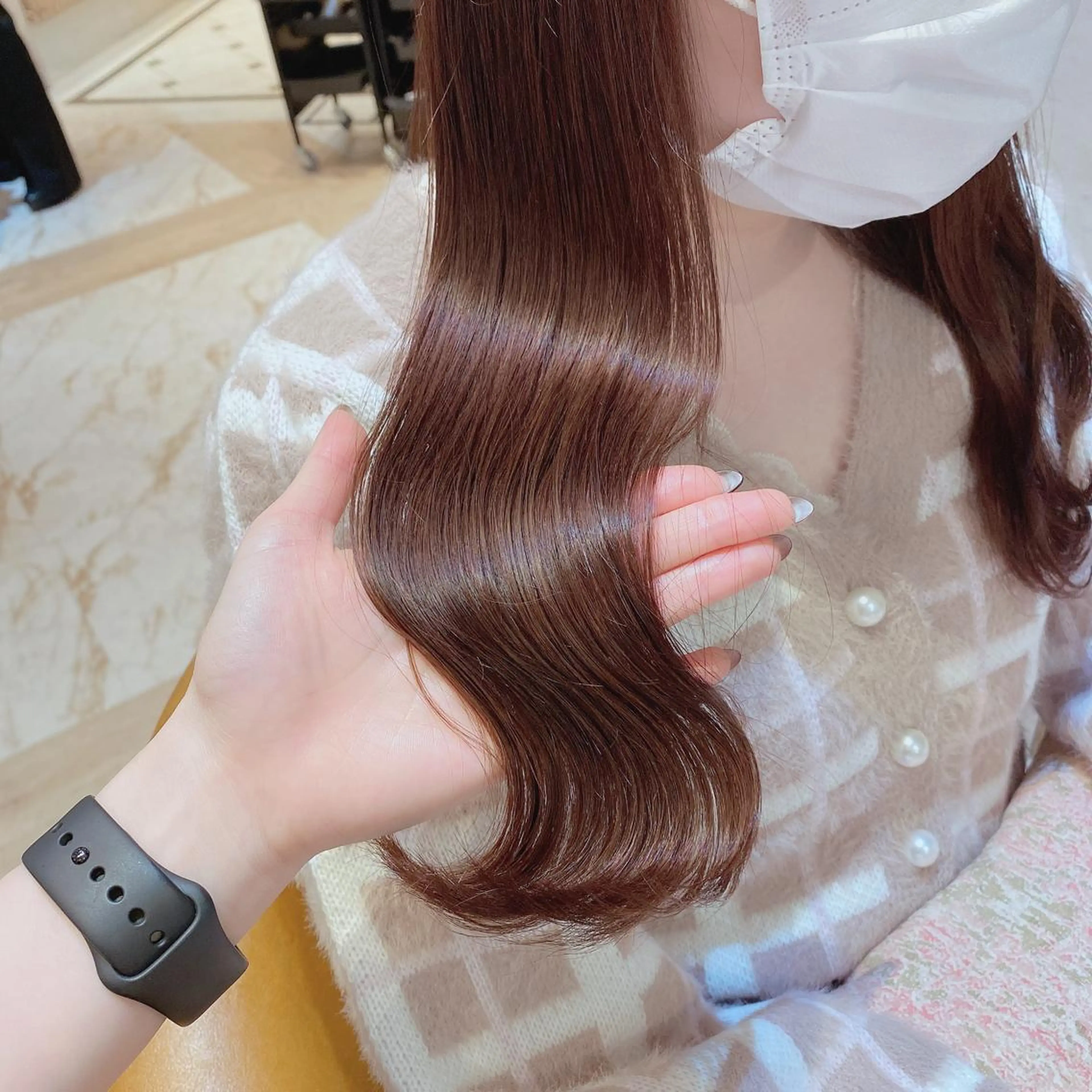 ミディアム カット ヘアカラー トリートメント 代表山口ひな 髪質改善のプロのヘアスタイル