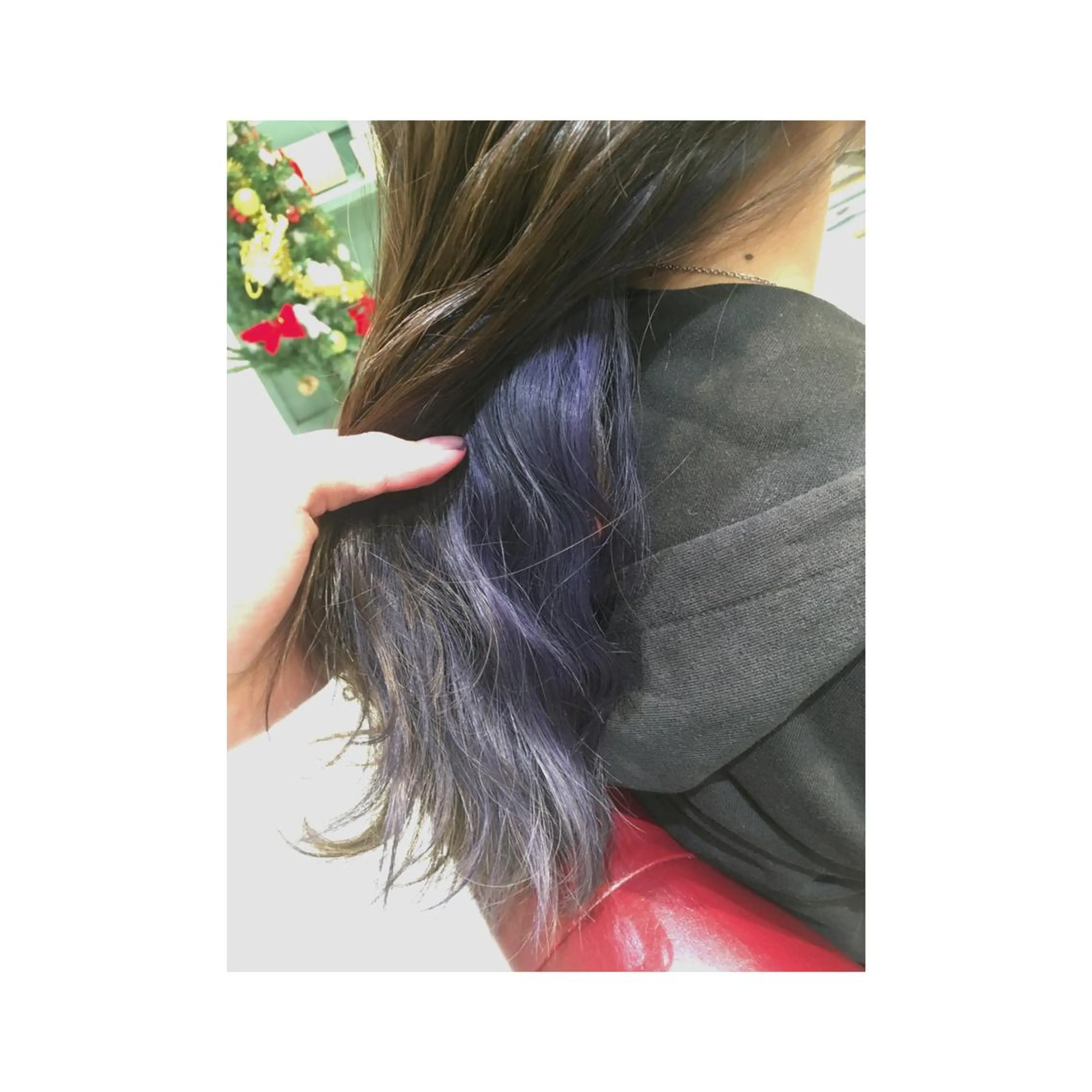 カラー ブルーカラー ブルーバイオレット バイオレットカラー SAKURA 原宿所属・なかの たくみのヘアスタイル