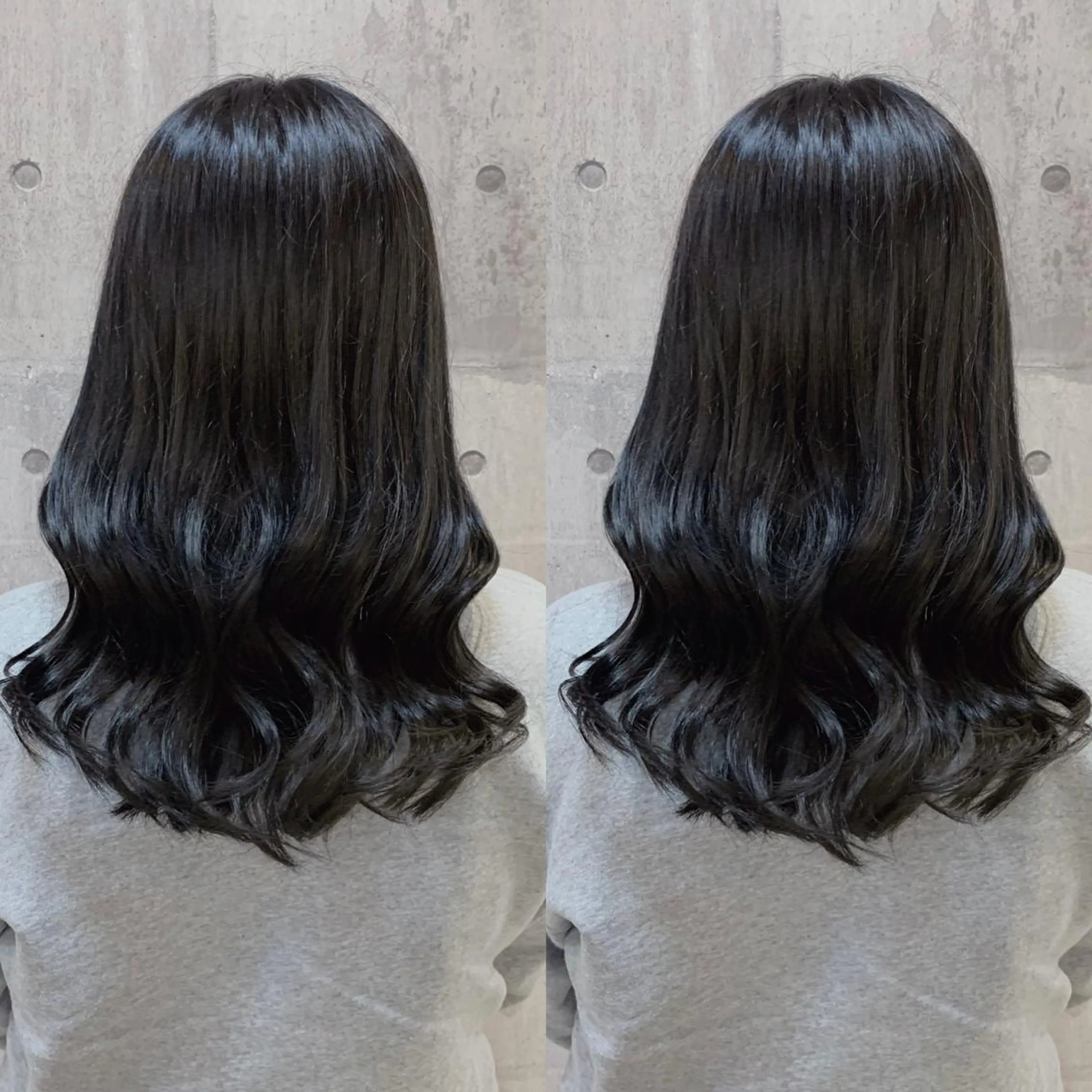 セミロング カラー アッシュ ダークアッシュ オルチャンヘア いとう りょうたのヘアスタイル