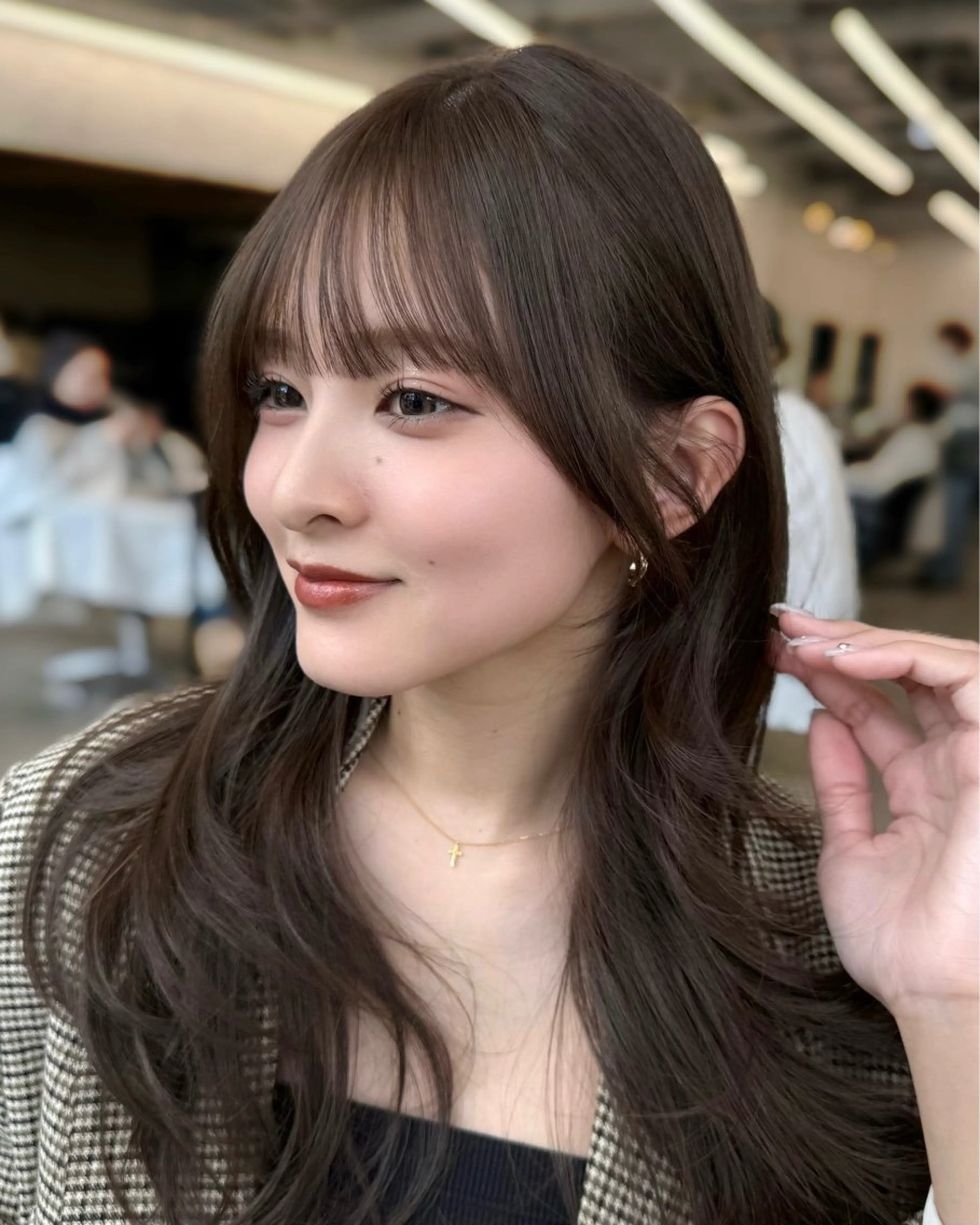 ロング カラー グレージュ オリーブグレージュ オリーブグレー オレンジ 小顔カット カット ヘアカラー トリートメント レイヤー🩰顔まわり /透明感/kanaのヘアスタイル