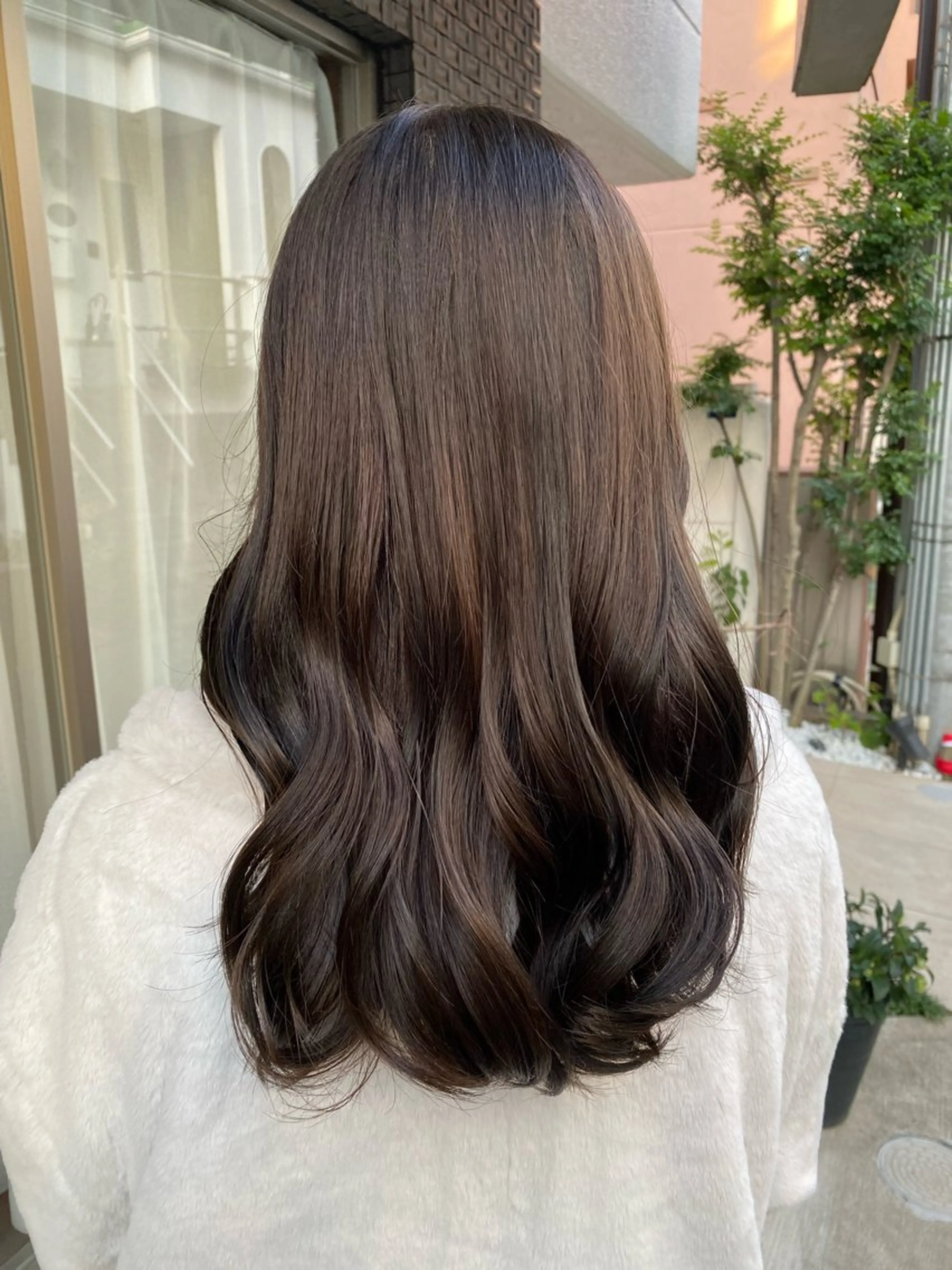 セミロング カラー グレージュ オリーブグレージュ オリーブグレー グレージュ/透明感/ 韓国ヘア/RISAのヘアスタイル