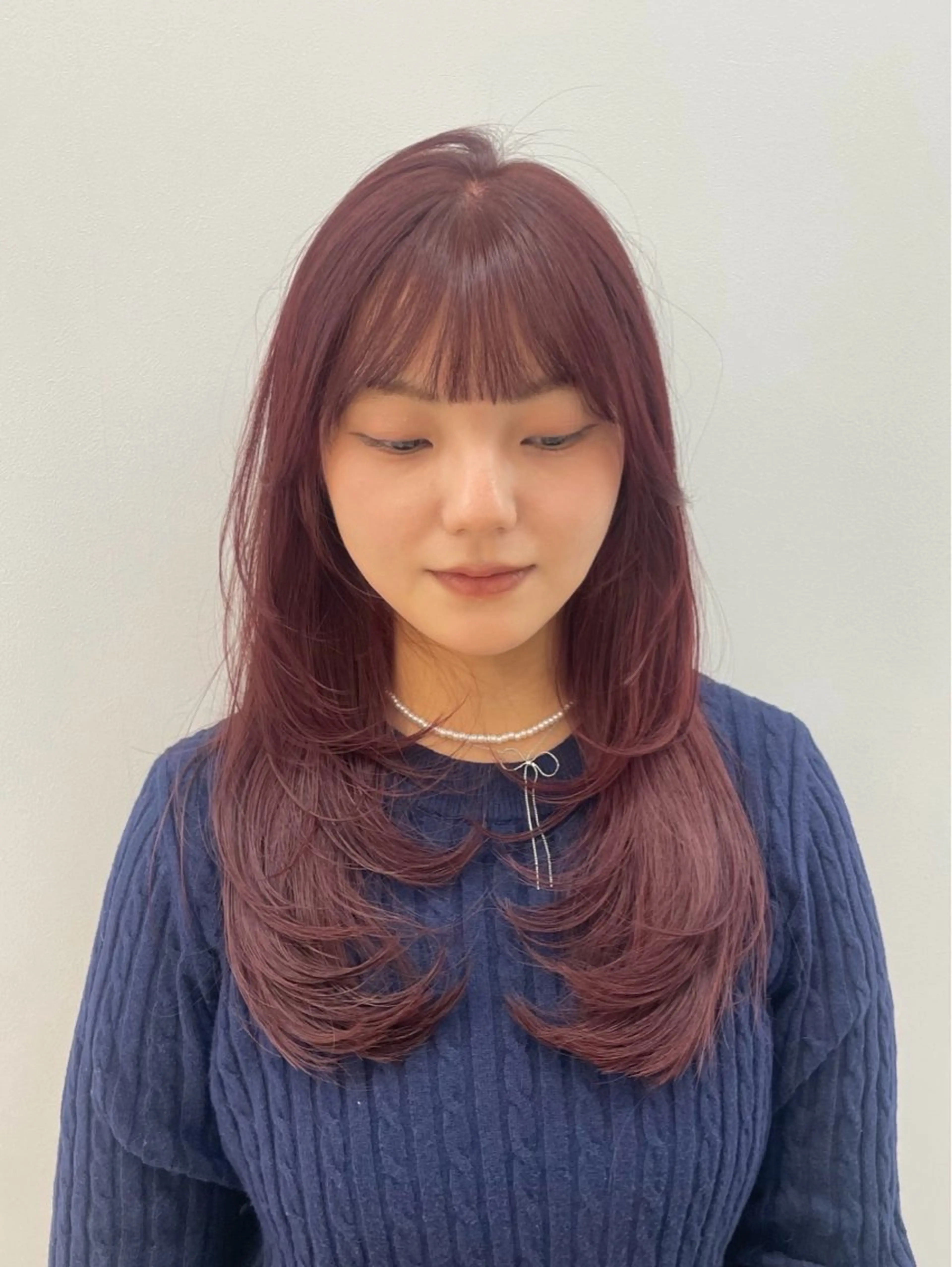 セミロング レイヤーカット カット ヘアカラー トリートメント 🦋顔周りカット/レ イヤー/ユリ🦋のヘアスタイル