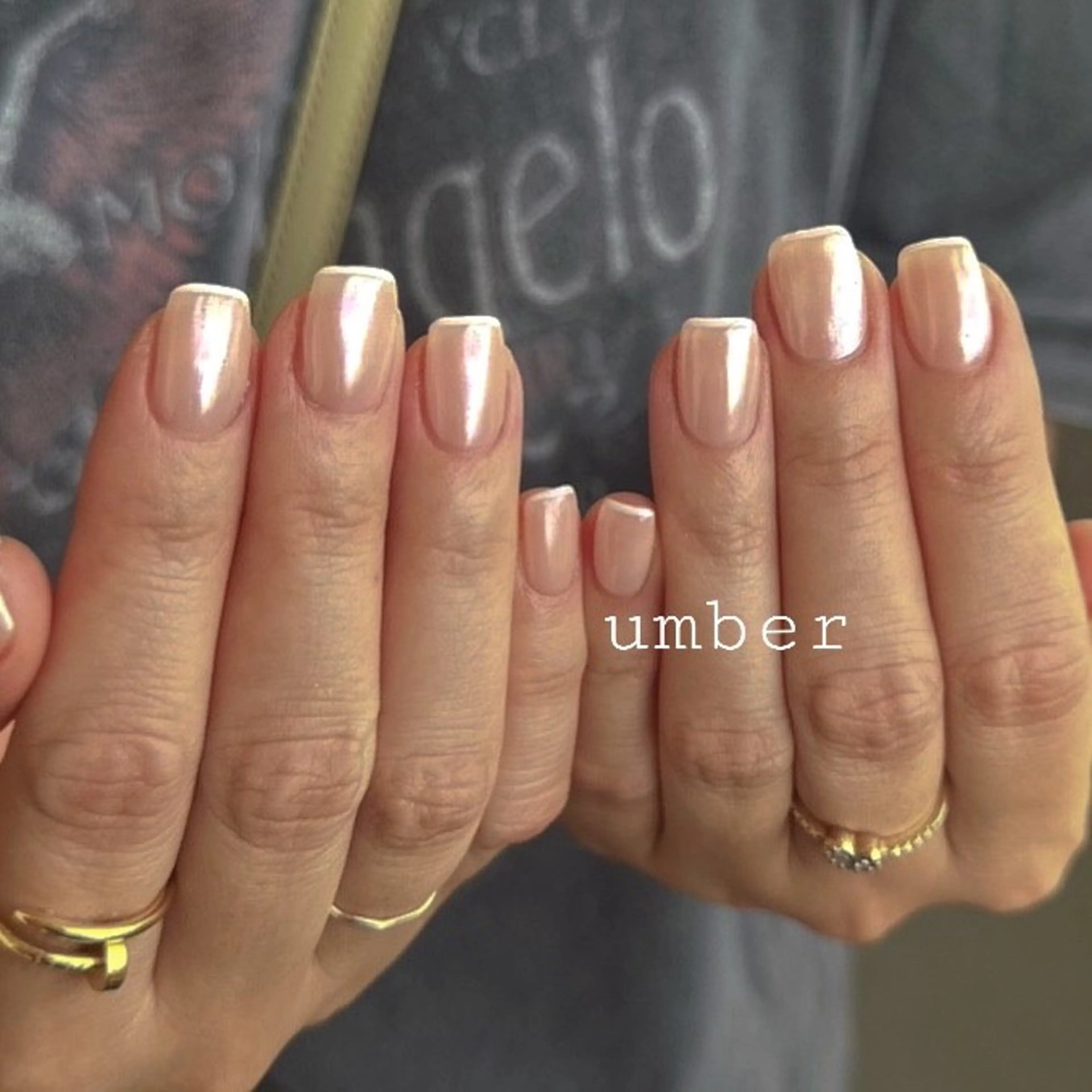 ネイル ミラーネイル ホワイト ハンドネイル umber 三茶1分のネイルデザイン