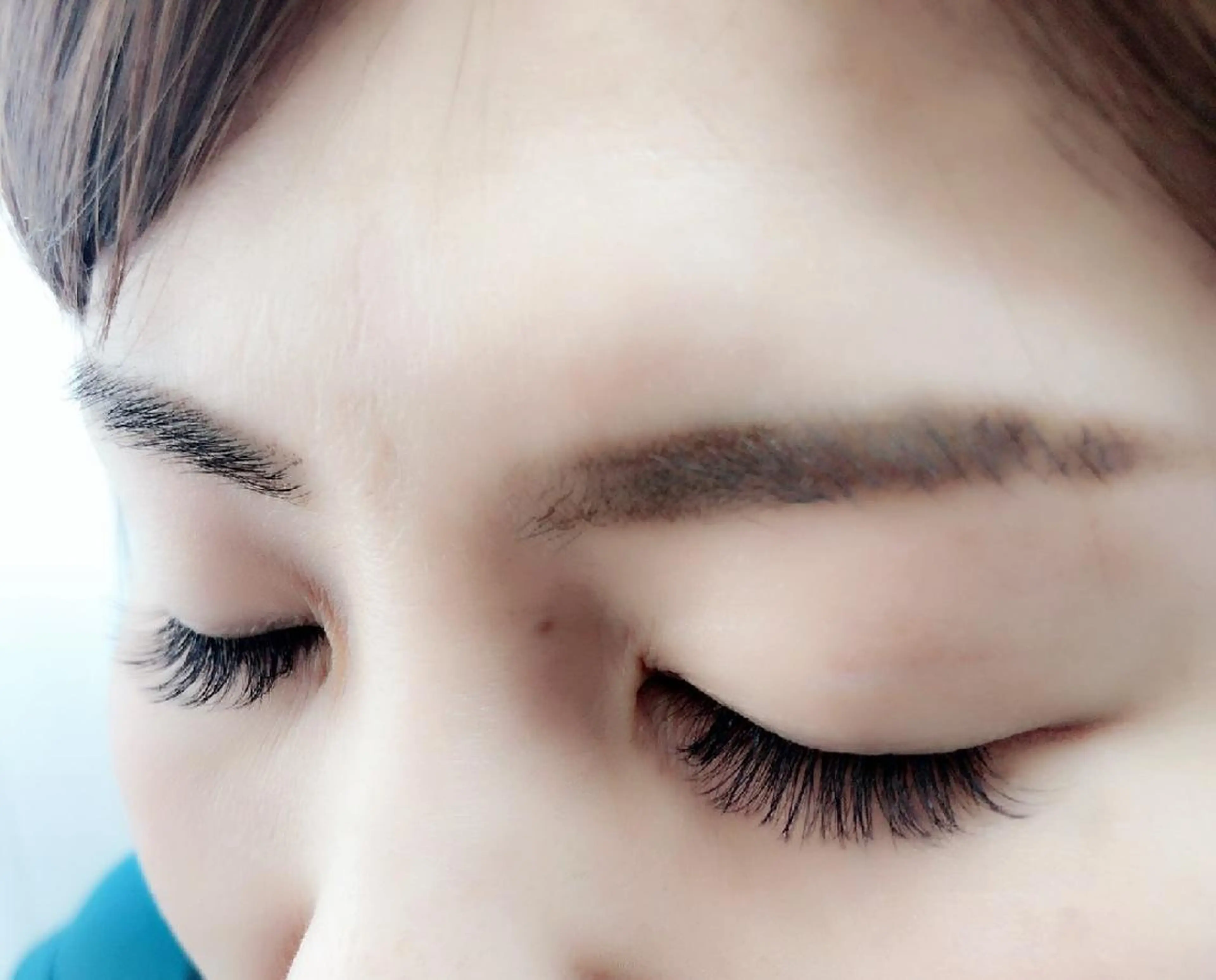 マツエク・マツパ 付け放題 フラットラッシュ セーブル 下まつげエクステ 一重×まつ毛パーマ マツエク 吉岡 ゆうなのマツエク・マツパデザイン