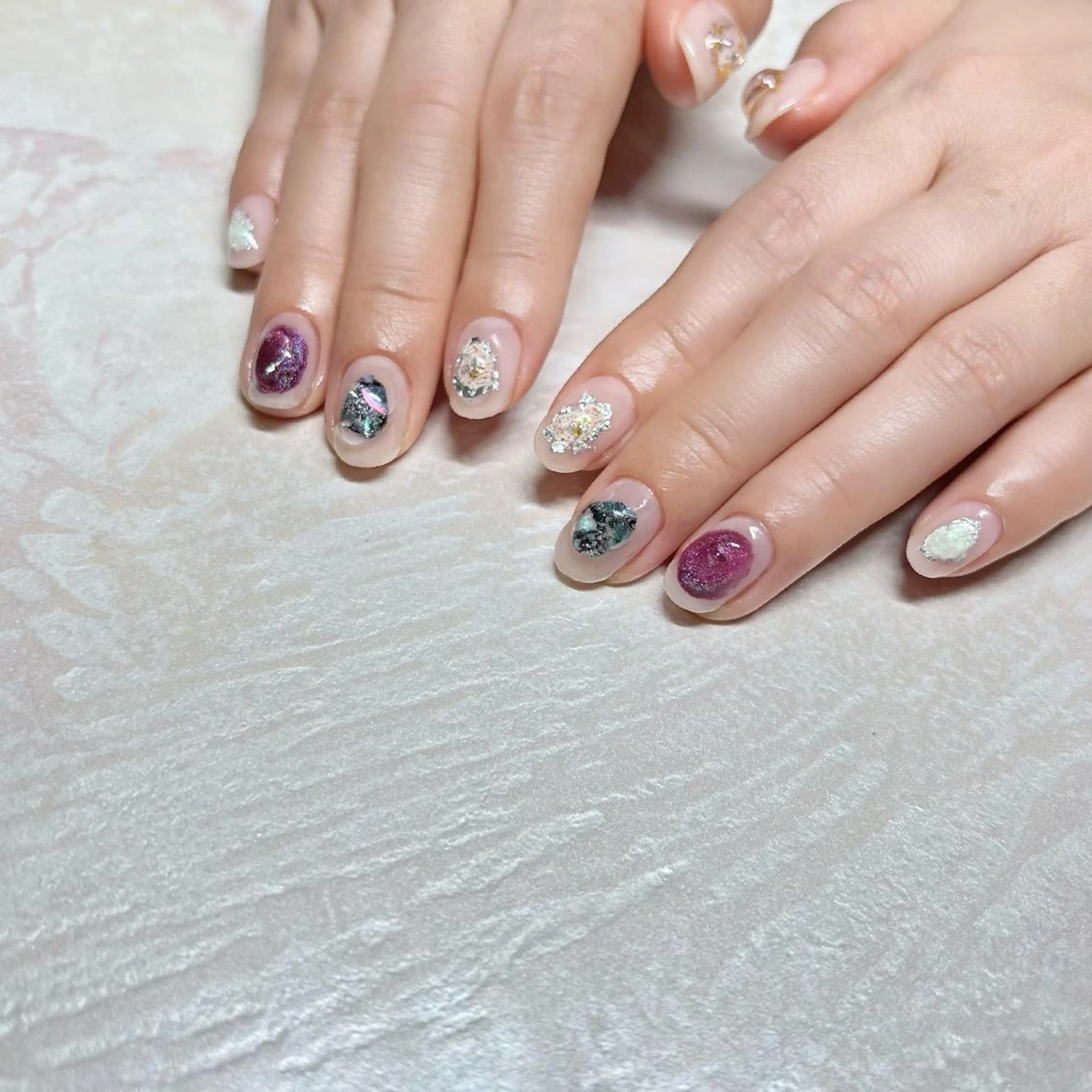 ネイル ニュアンスネイル ショートネイル gemickle nailのネイルデザイン