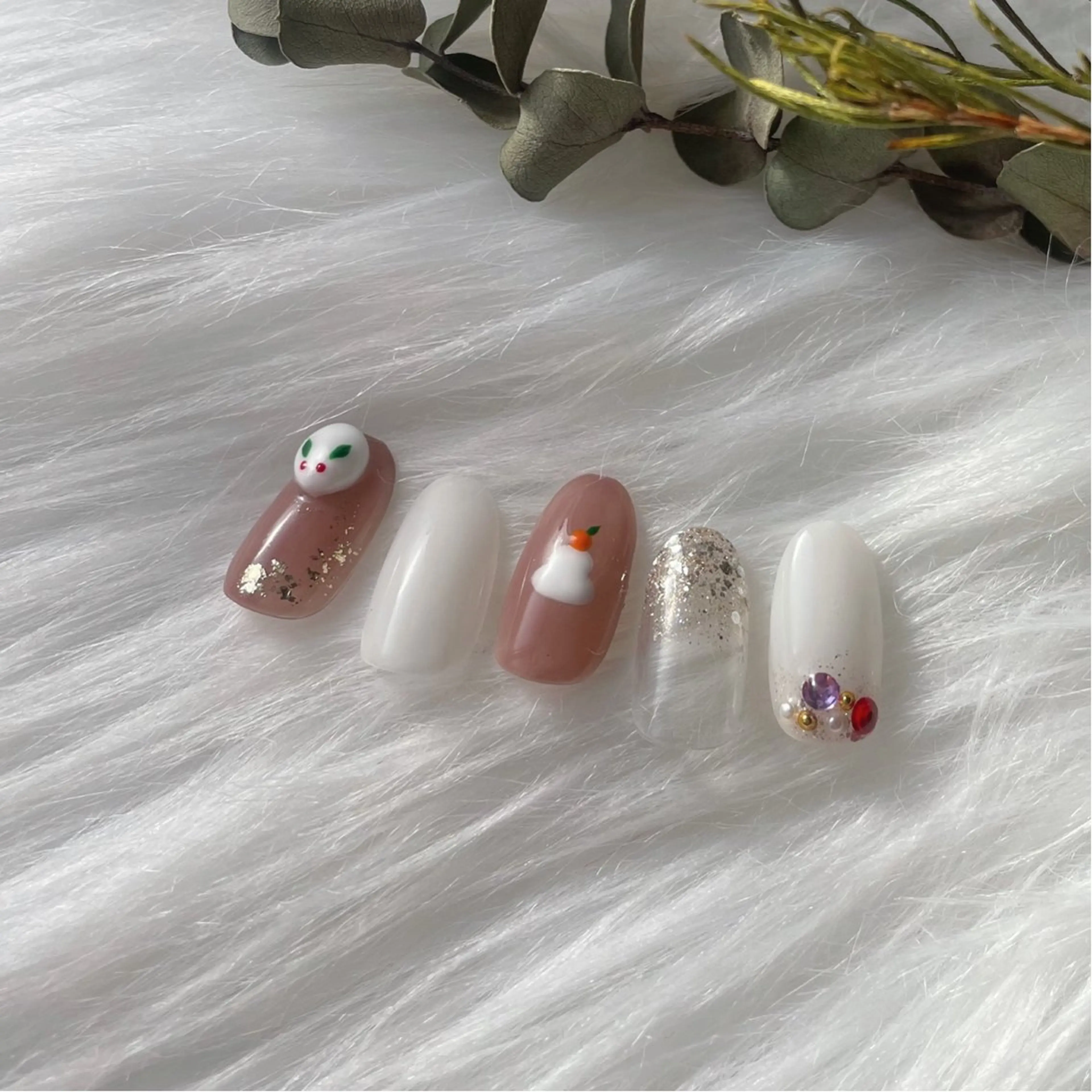 ネイル ブルー 成人式 フレンチネイル キラキラネイル マグネットネイル timtam --sakiのネイルデザイン