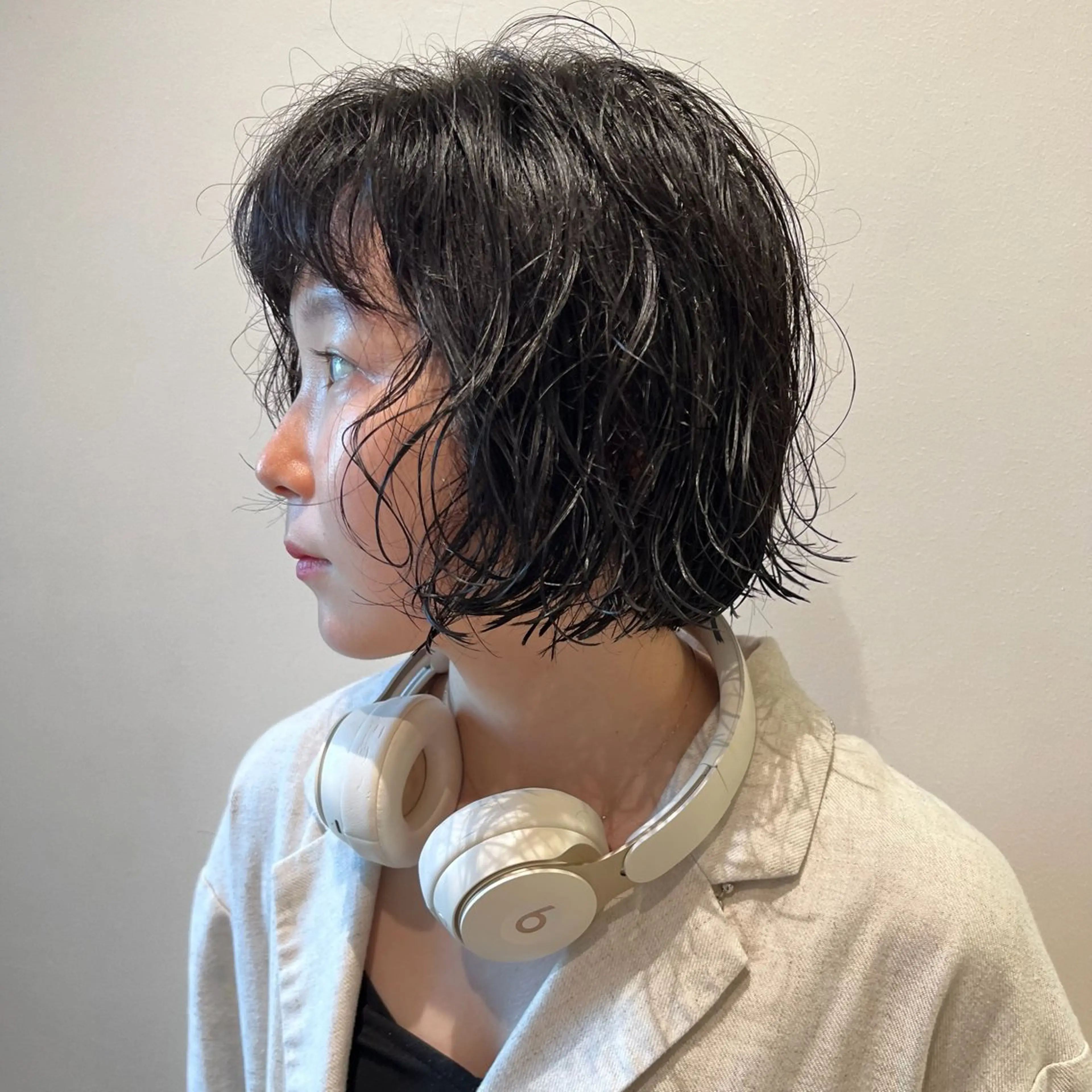 ミディアム カット パーマ アレンジ/レトロパー マ🌀/眉/Onのヘアスタイル