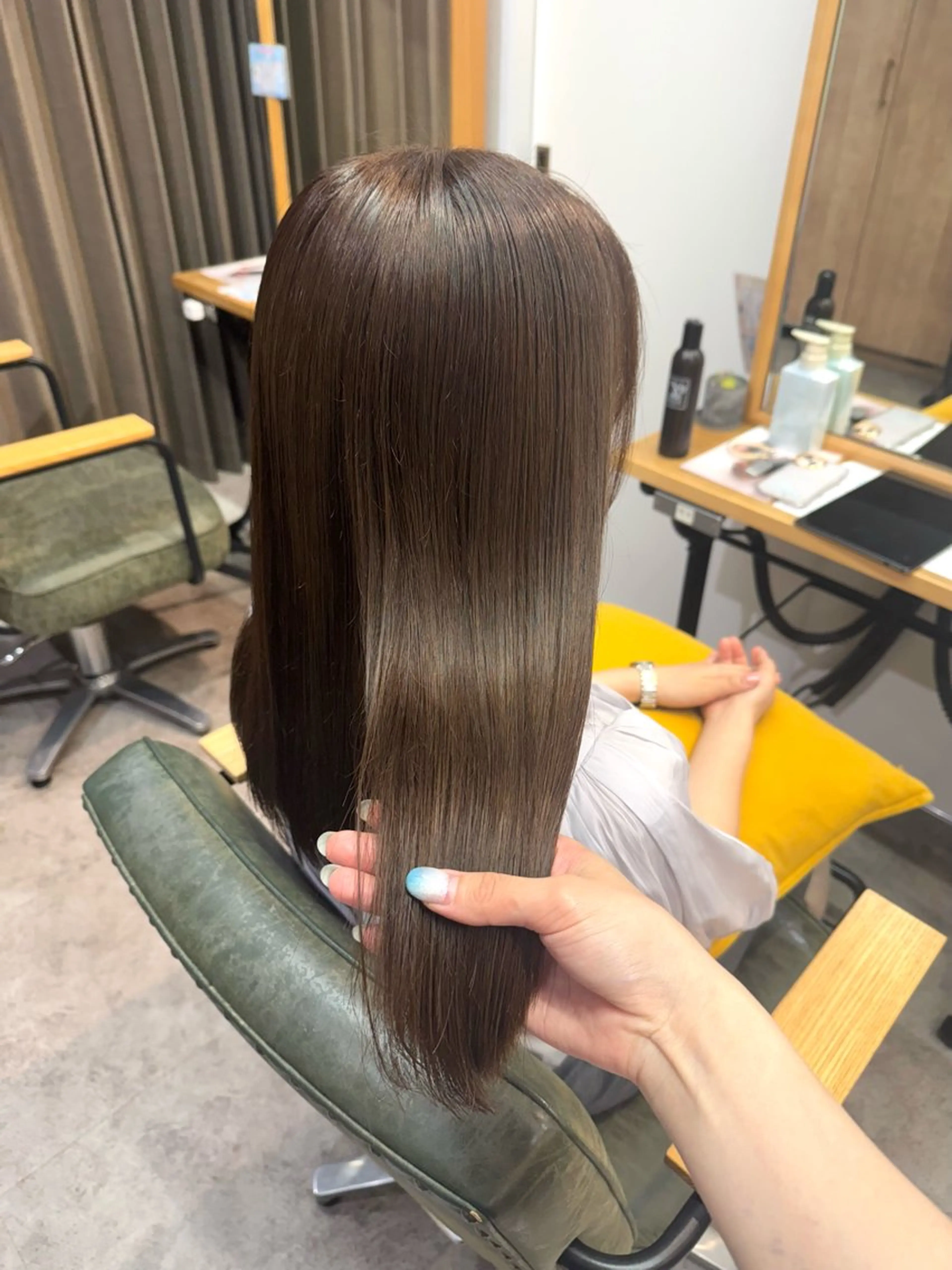 ロング カラー オリーブカラー 髪質改善 トリートメント ヘアカラー トリートメント 縮毛矯正/艶髪カラー /パーマ/ひふみ🌱のヘアスタイル