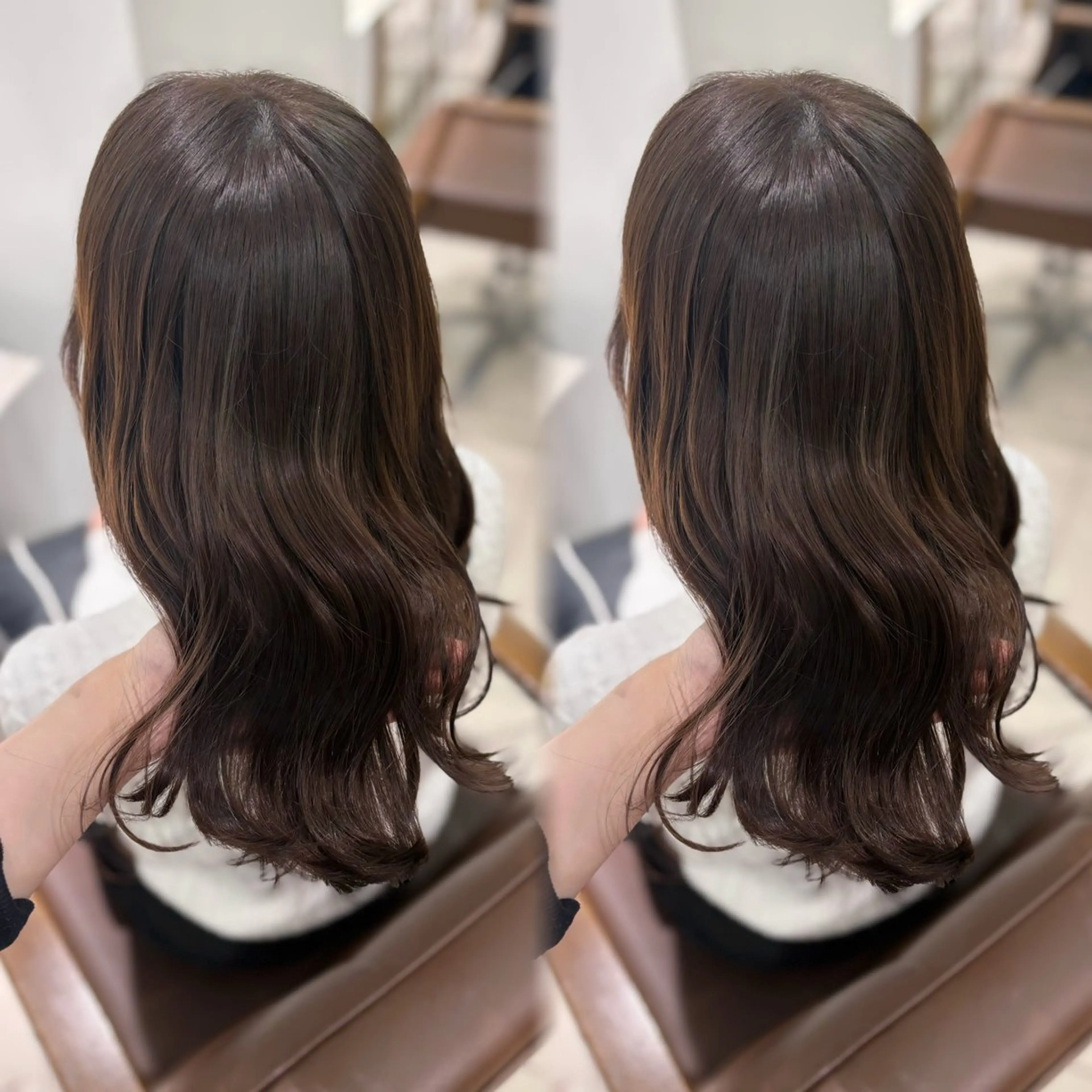 セミロング カット ヘアカラー トリートメント 艶モテカラー miku🏳️‍⚧️のヘアスタイル