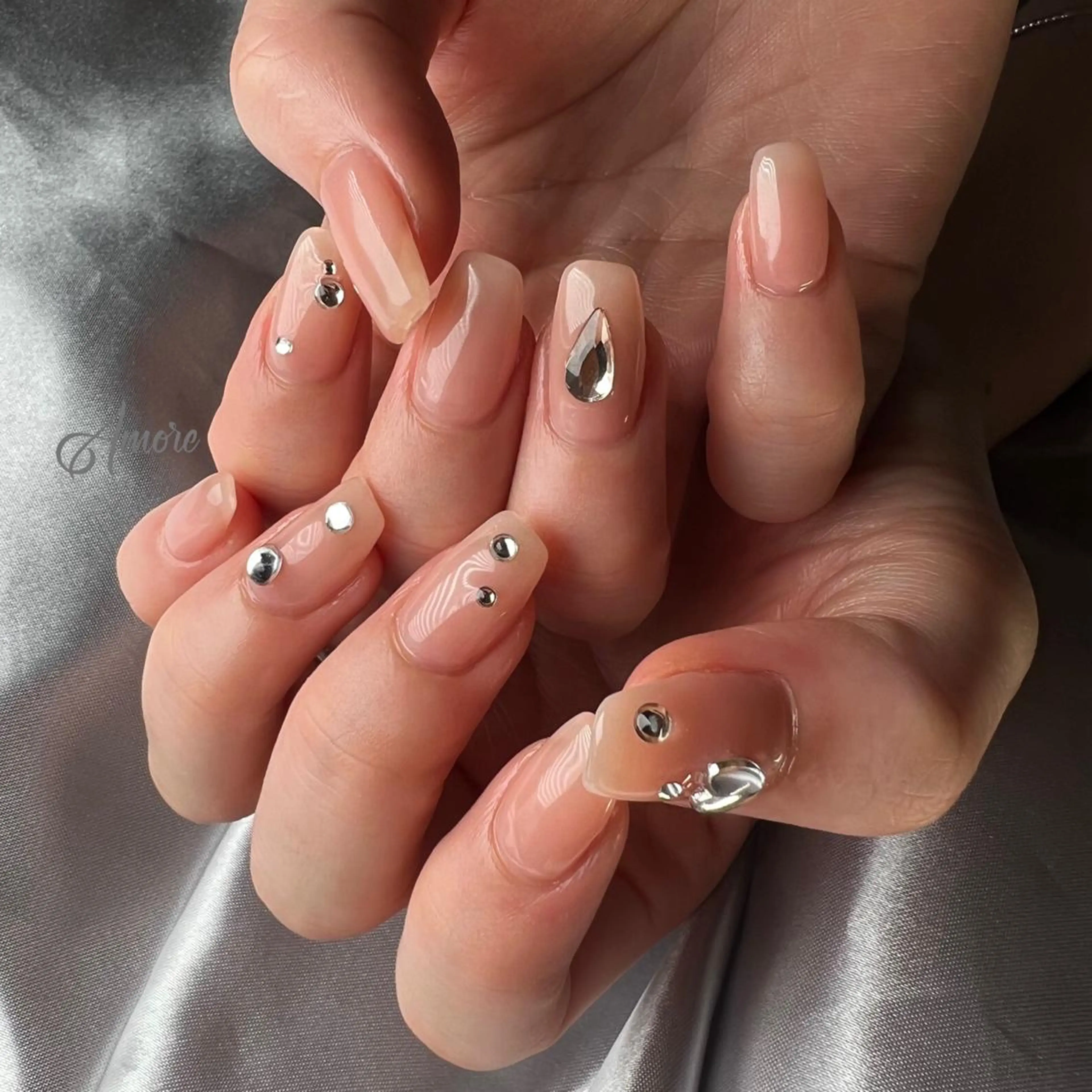 ネイル ジェルネイル ミラーネイル オフィスネイル パラジェル You kyehwaのネイルデザイン